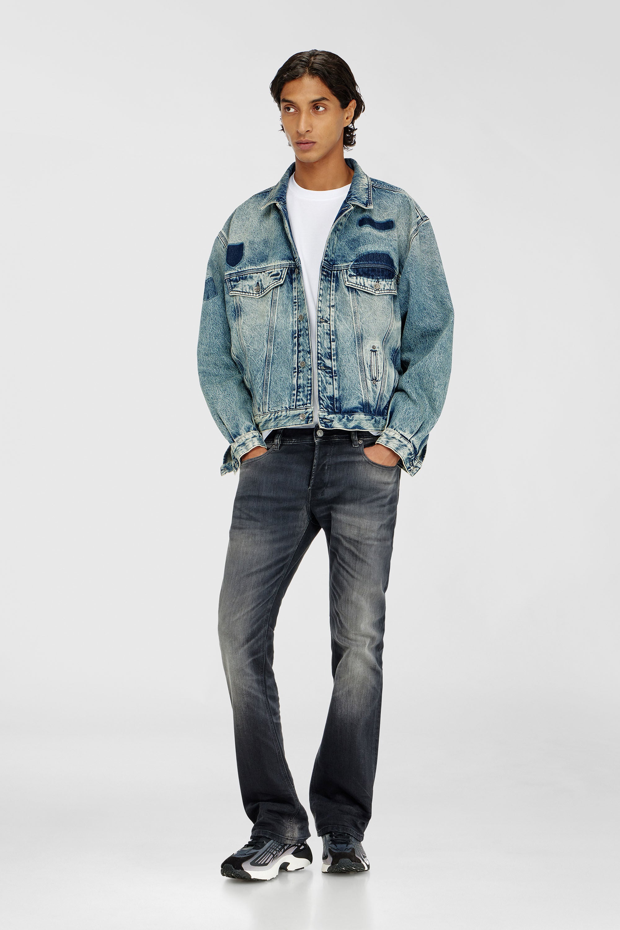 Men's Bootcut Jeans | Low Waist 2007 ZatinyBlack/Dark grey | Diesel US
