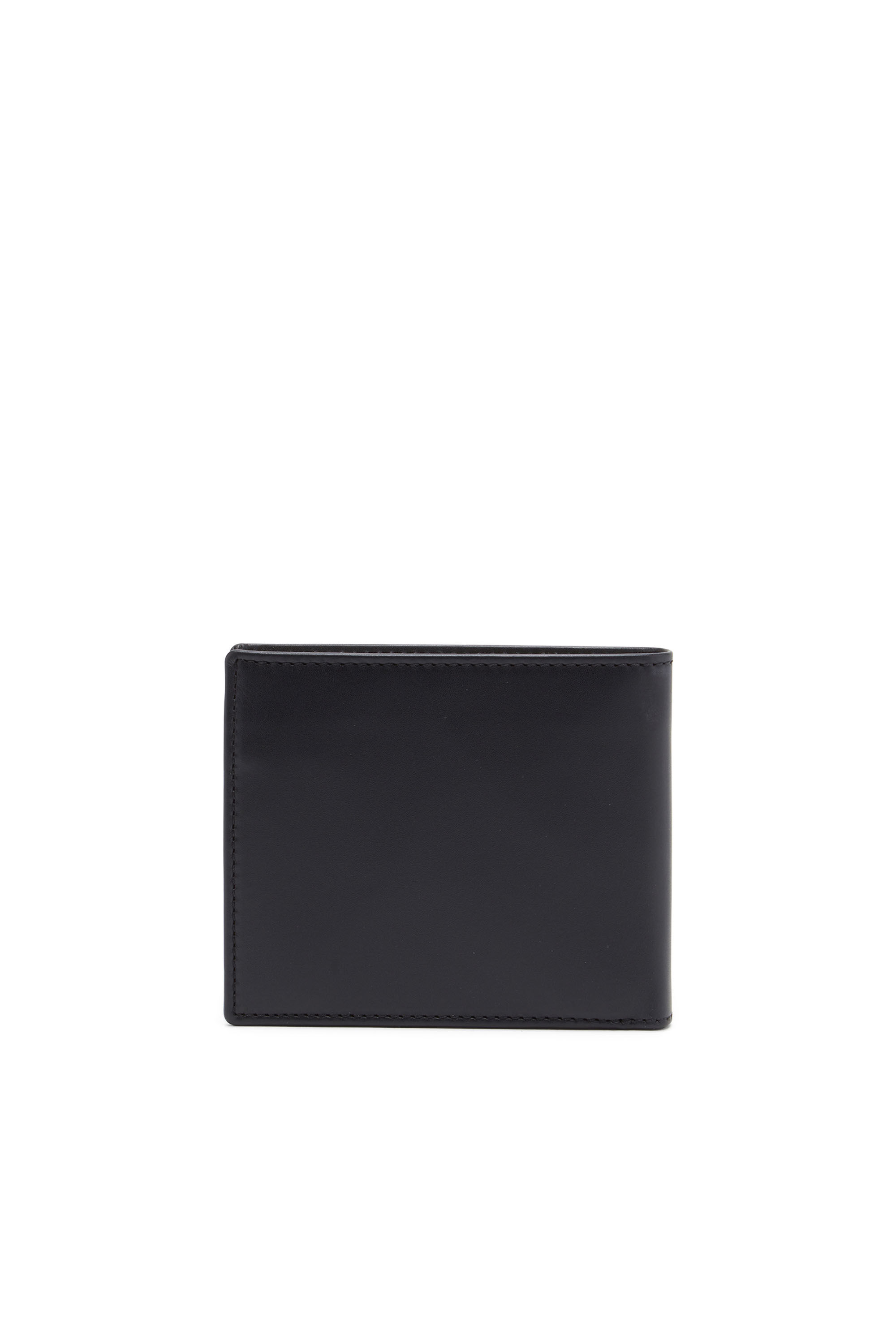 Diesel - BI-FOLD COIN S, Male's Bi-fold wallet in smooth leather in Black/Yellow - 2