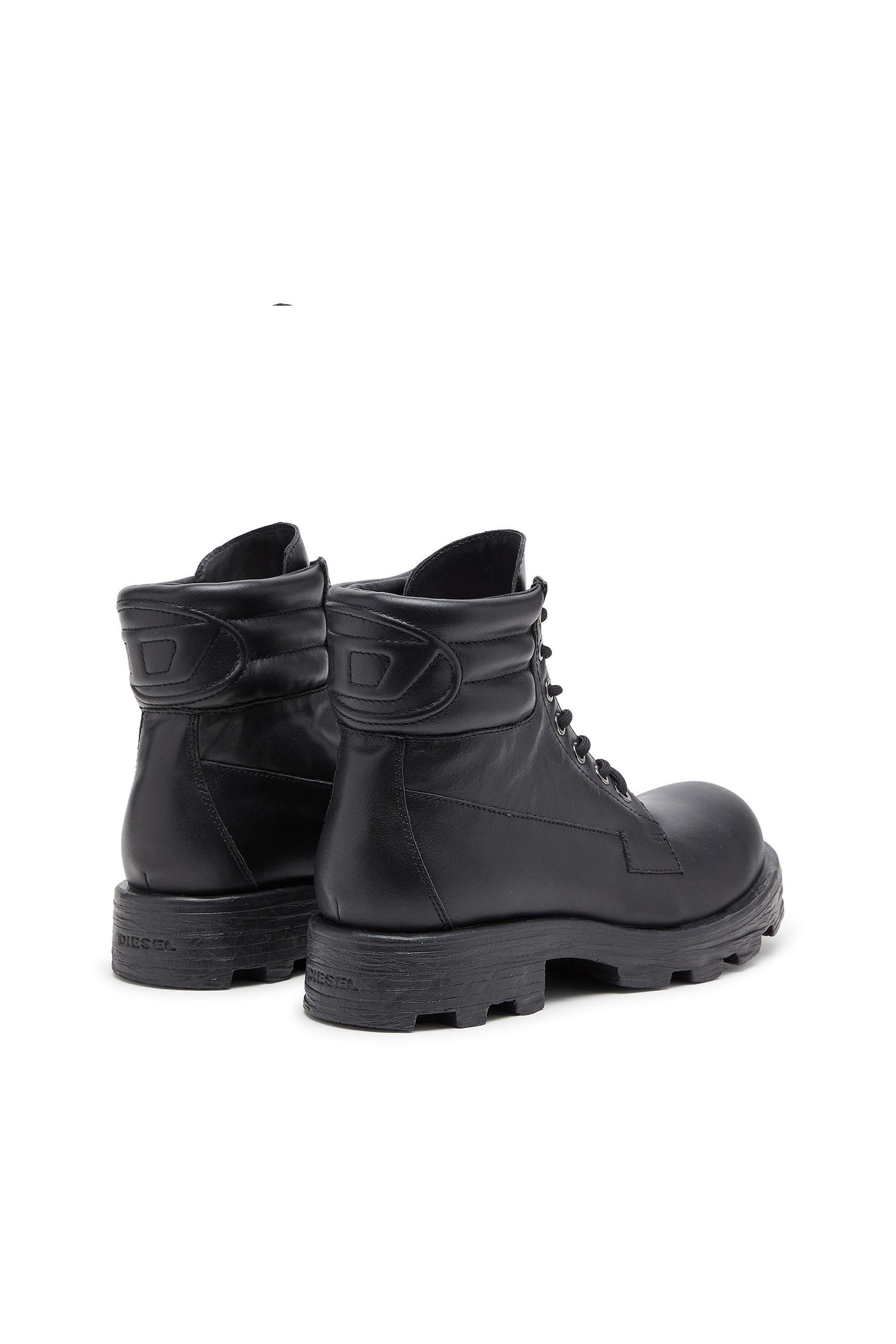 Men's D-Hammer - Combat boots in leather | Black | Diesel