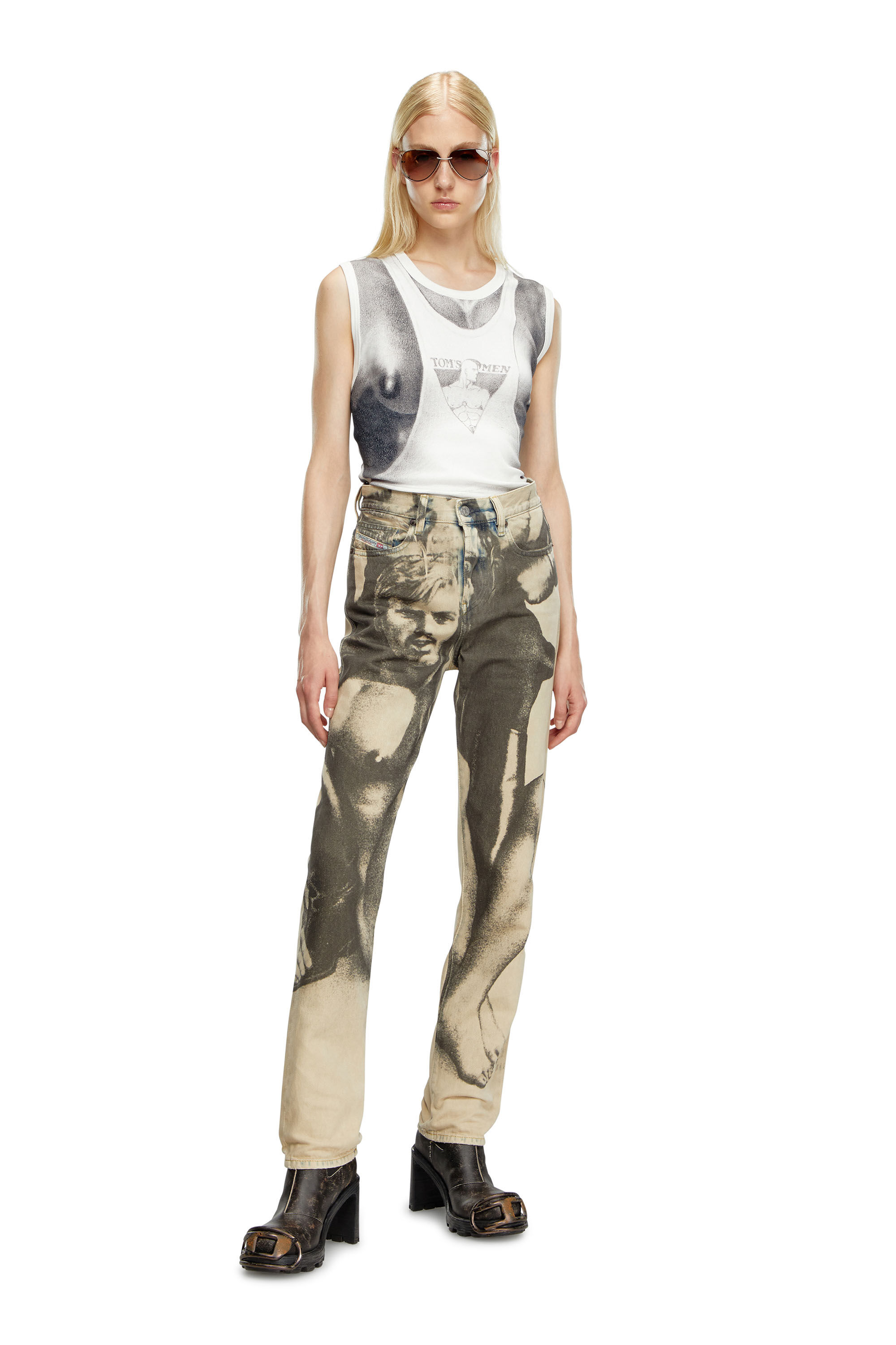 Women's Regular Jeans | Beige | Diesel 2020 D-Viker