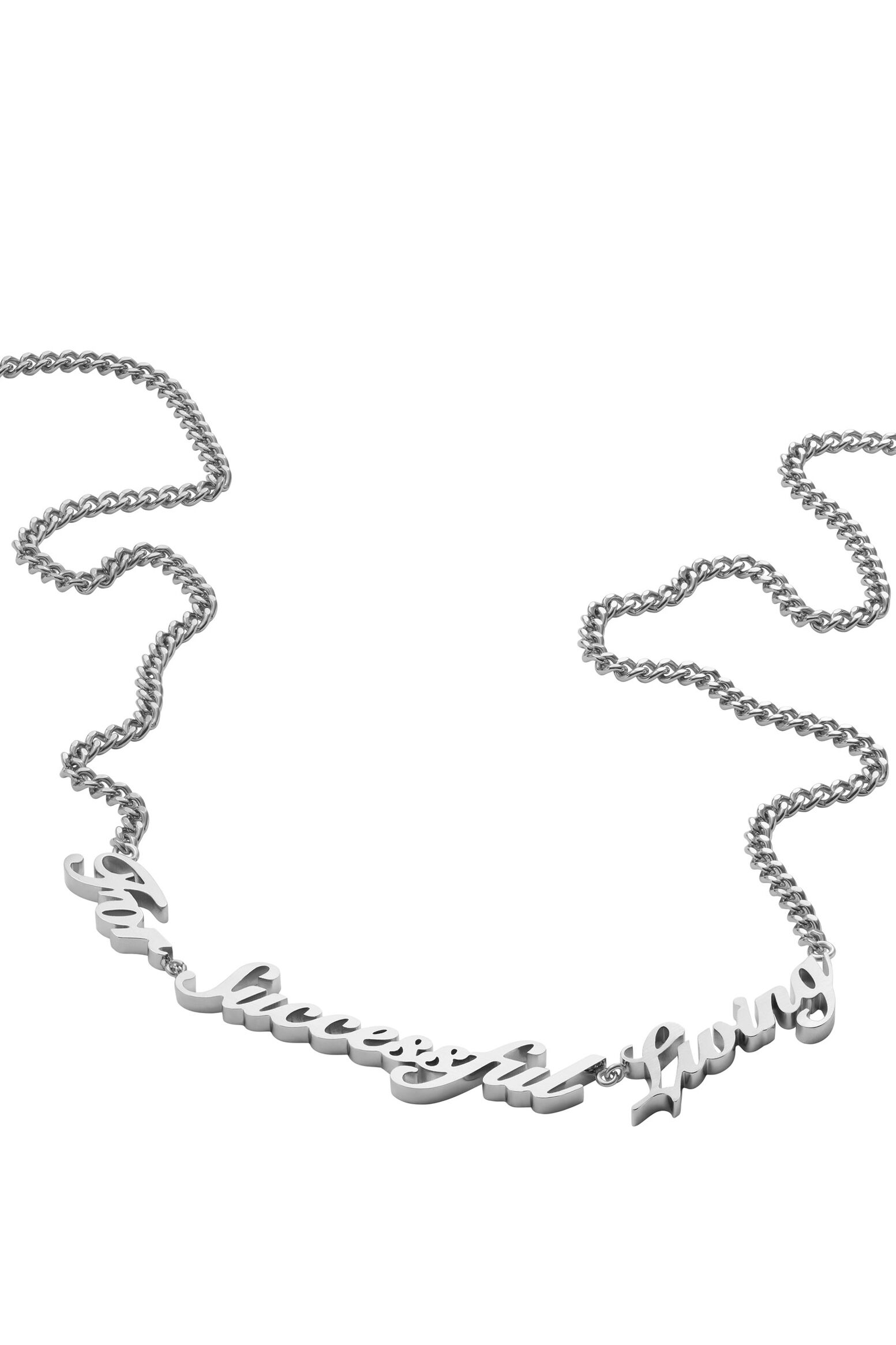 Diesel - DX1373, Collier chaîne en acier inoxydable Mixte in Gris argenté - 1