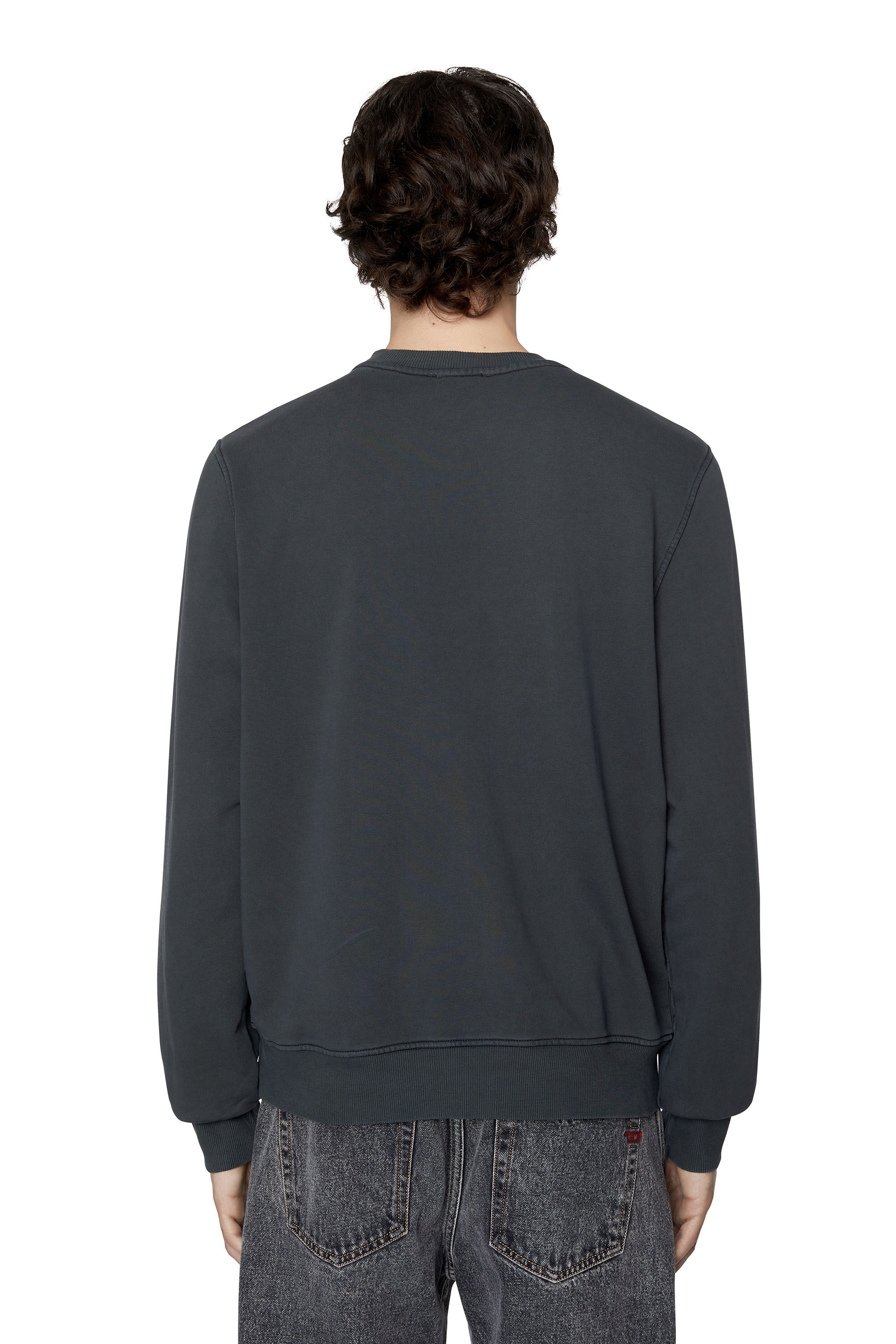 Diesel - S-GINN-E5, Male's Sweatshirt with bleeding-effect logo in Grey - 4