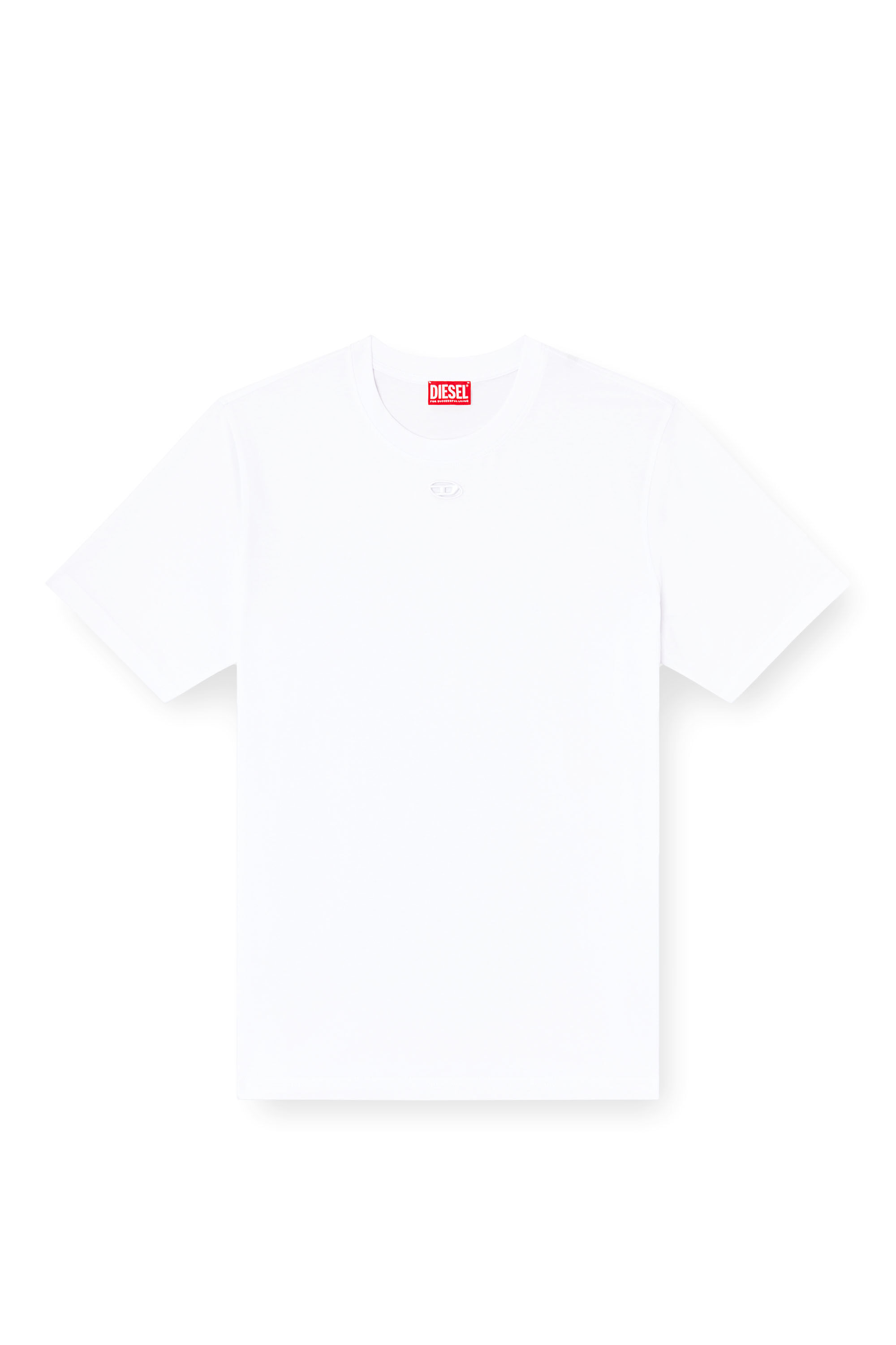 Men's T-shirt with cut-out Oval D | White | Diesel