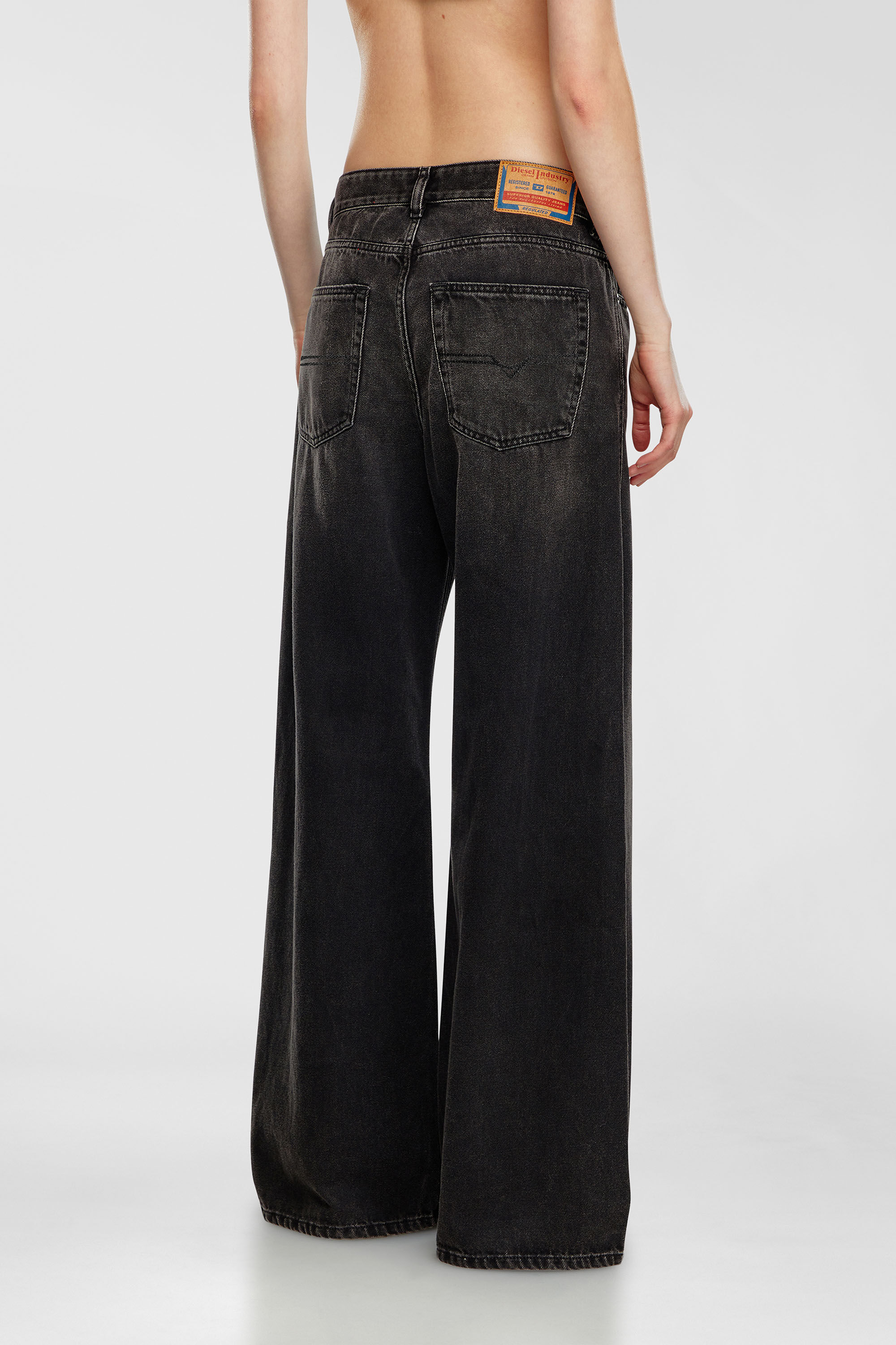 Diesel - Relaxed Jeans 1996 D-Sire 09J96 Mixte, Noir/Gris fonc&eacute; - Image 3