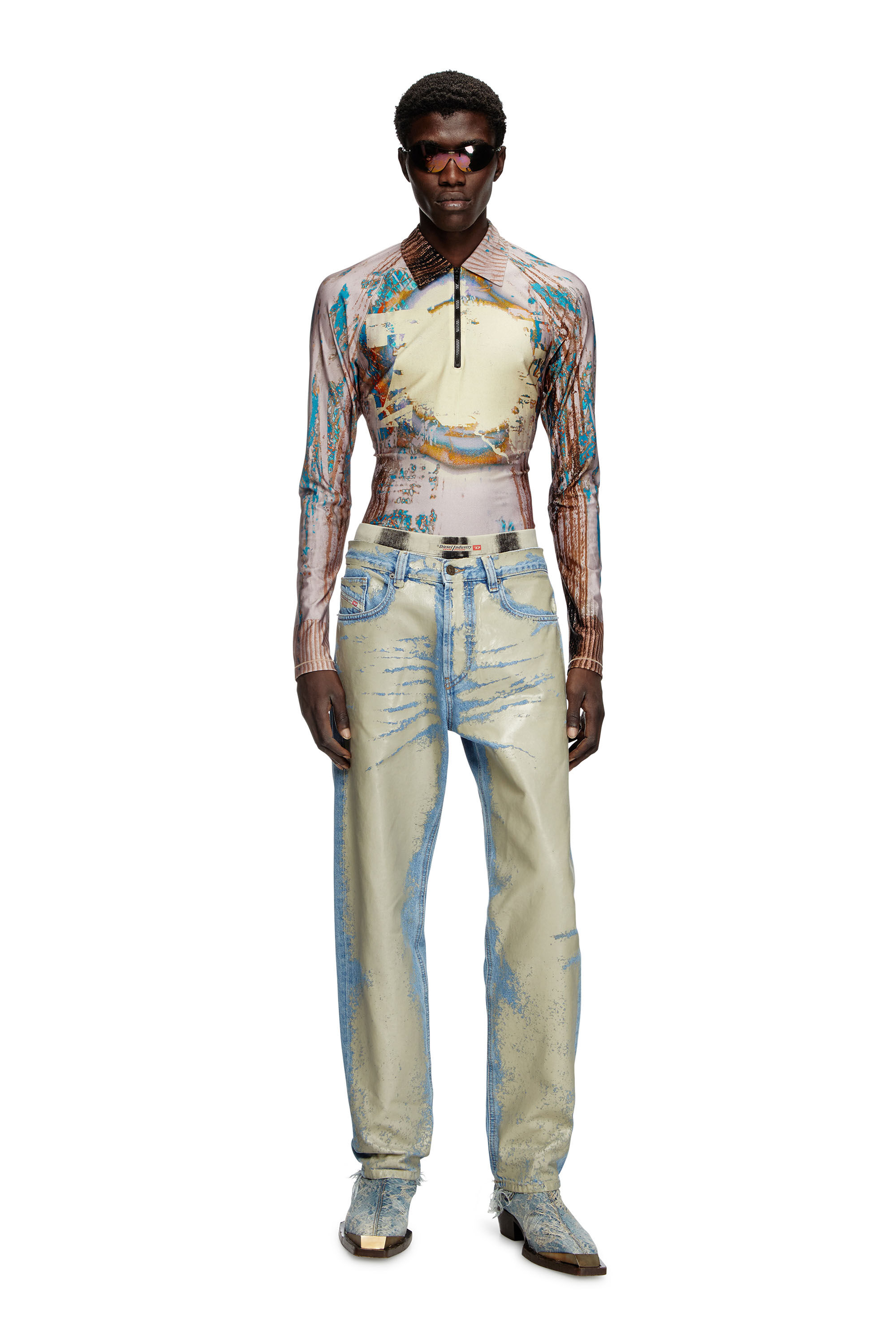 Diesel - Regular Jeans 2024 D-Macs 007AL Homme, Marron Clair - Image 1