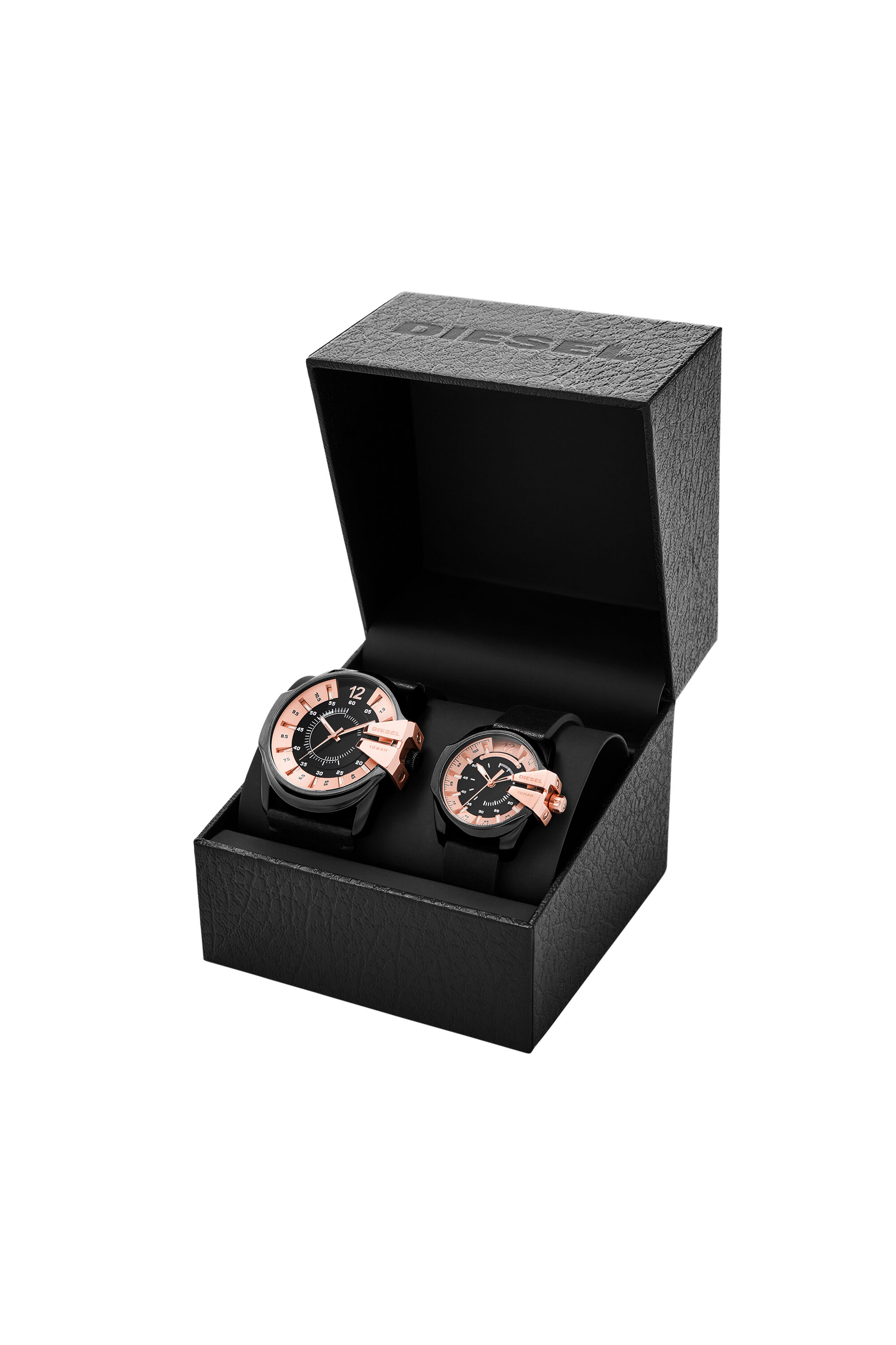 Diesel - DZ1977, Female's Master Chief Leather Watch Set in Black/Pink - 4