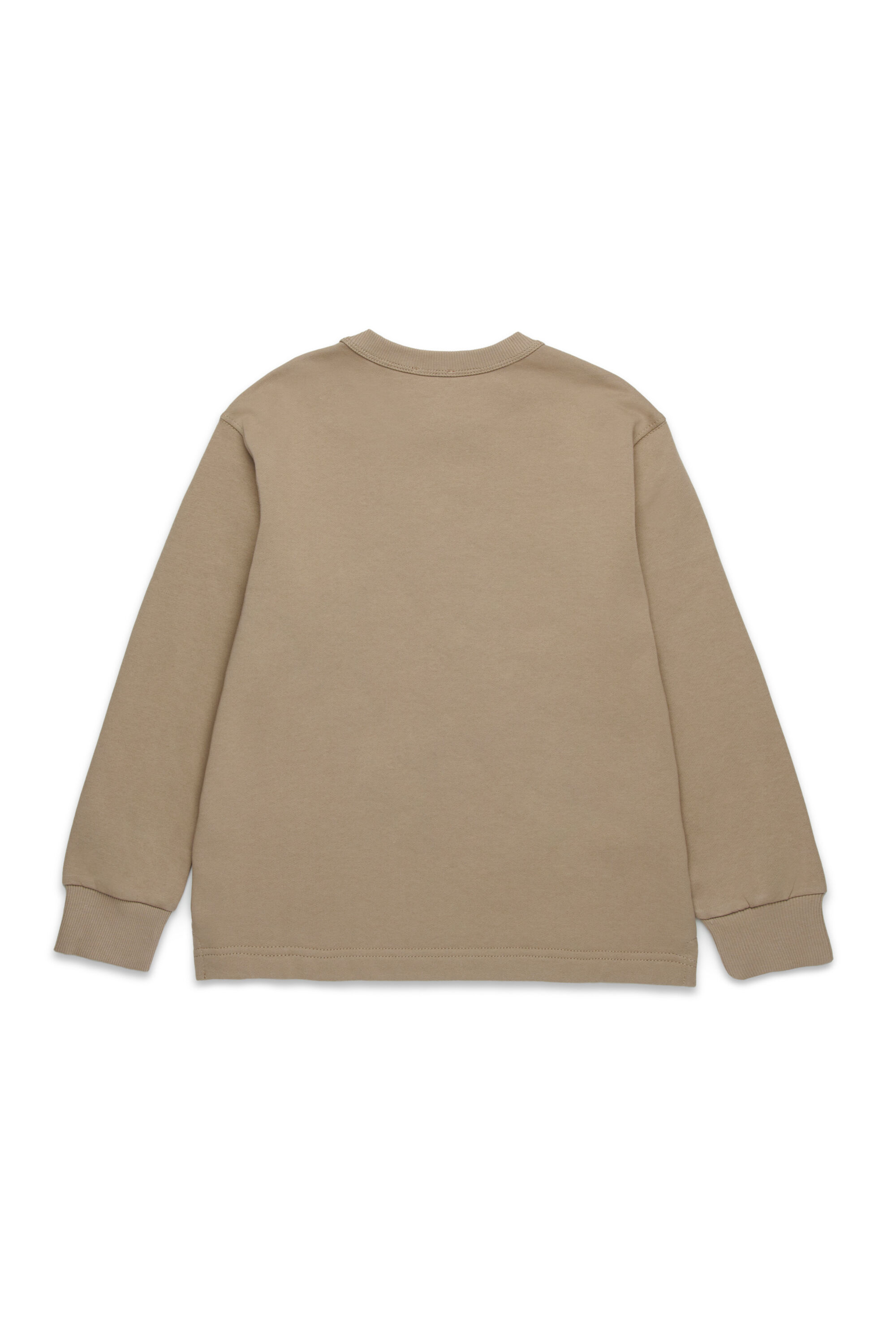 Diesel - SMACSISOD OVER, Male's Sweatshirt with metal-look Oval D logo in Light Brown - 2