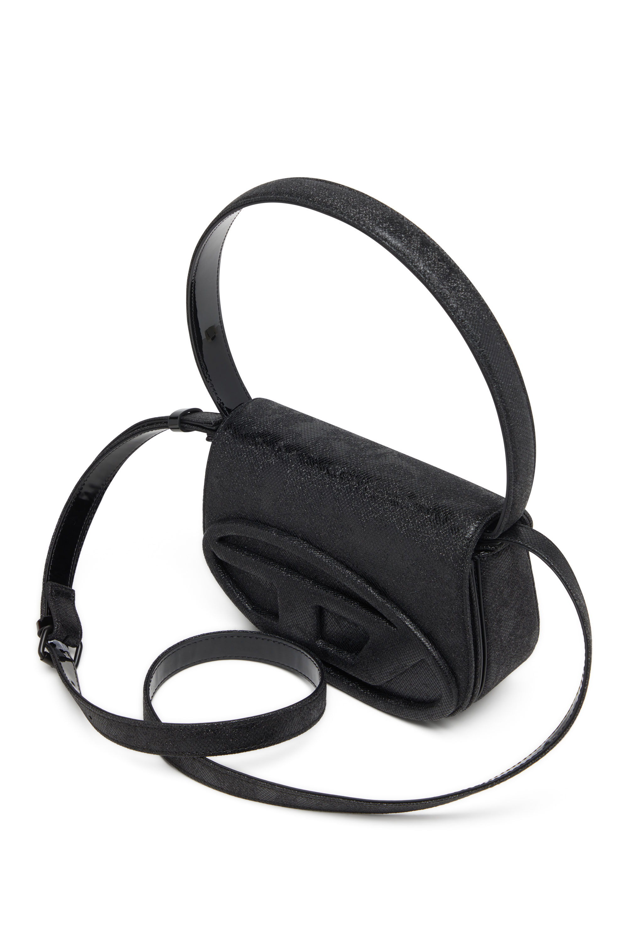 Diesel - 1DR, Female's 1DR-Iconic 1DR bag in glitter-camo Lurex in Black - 5