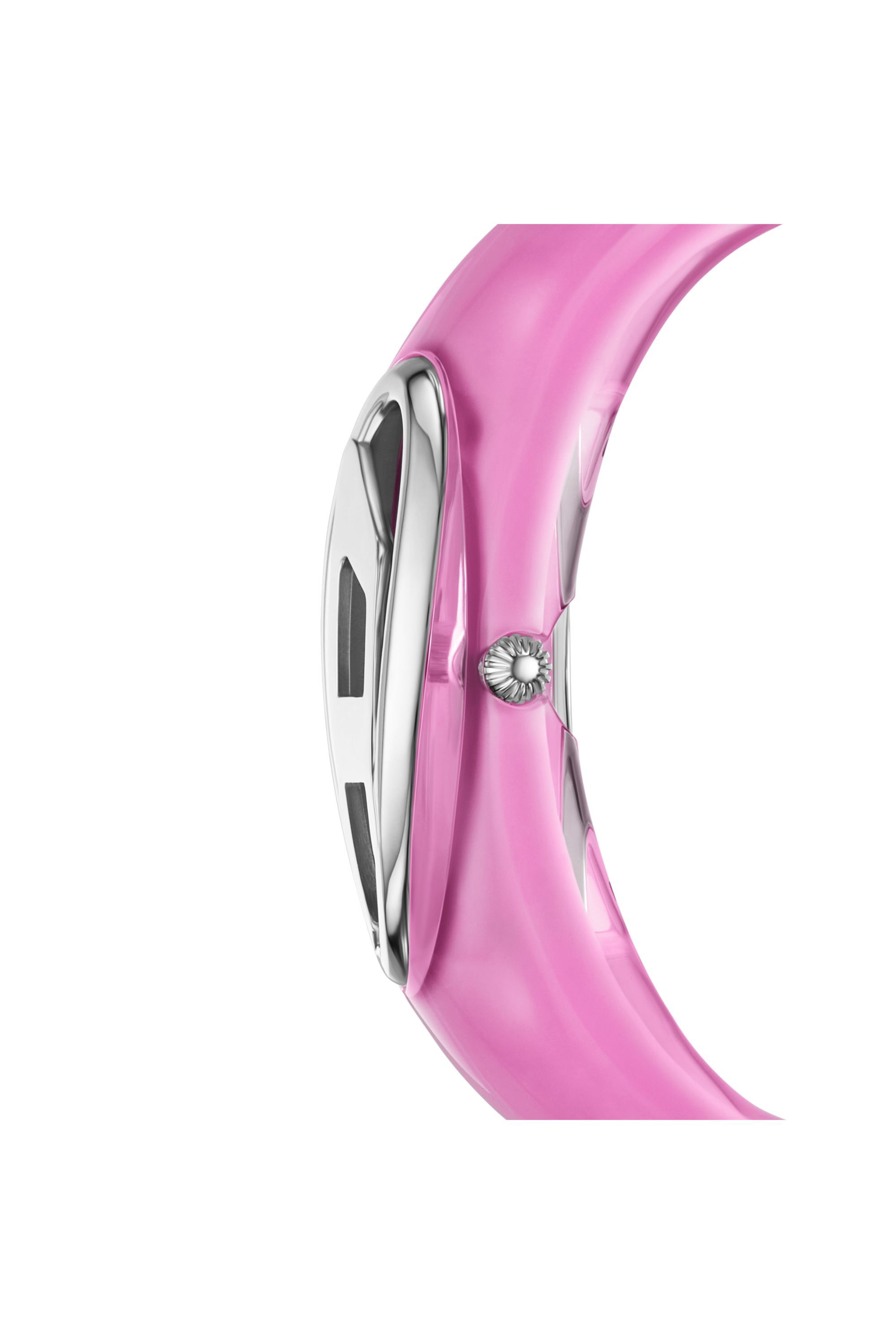 Women's Diesel Wonder-D Two-Hand Pink Nylon Resin Watch | Pink