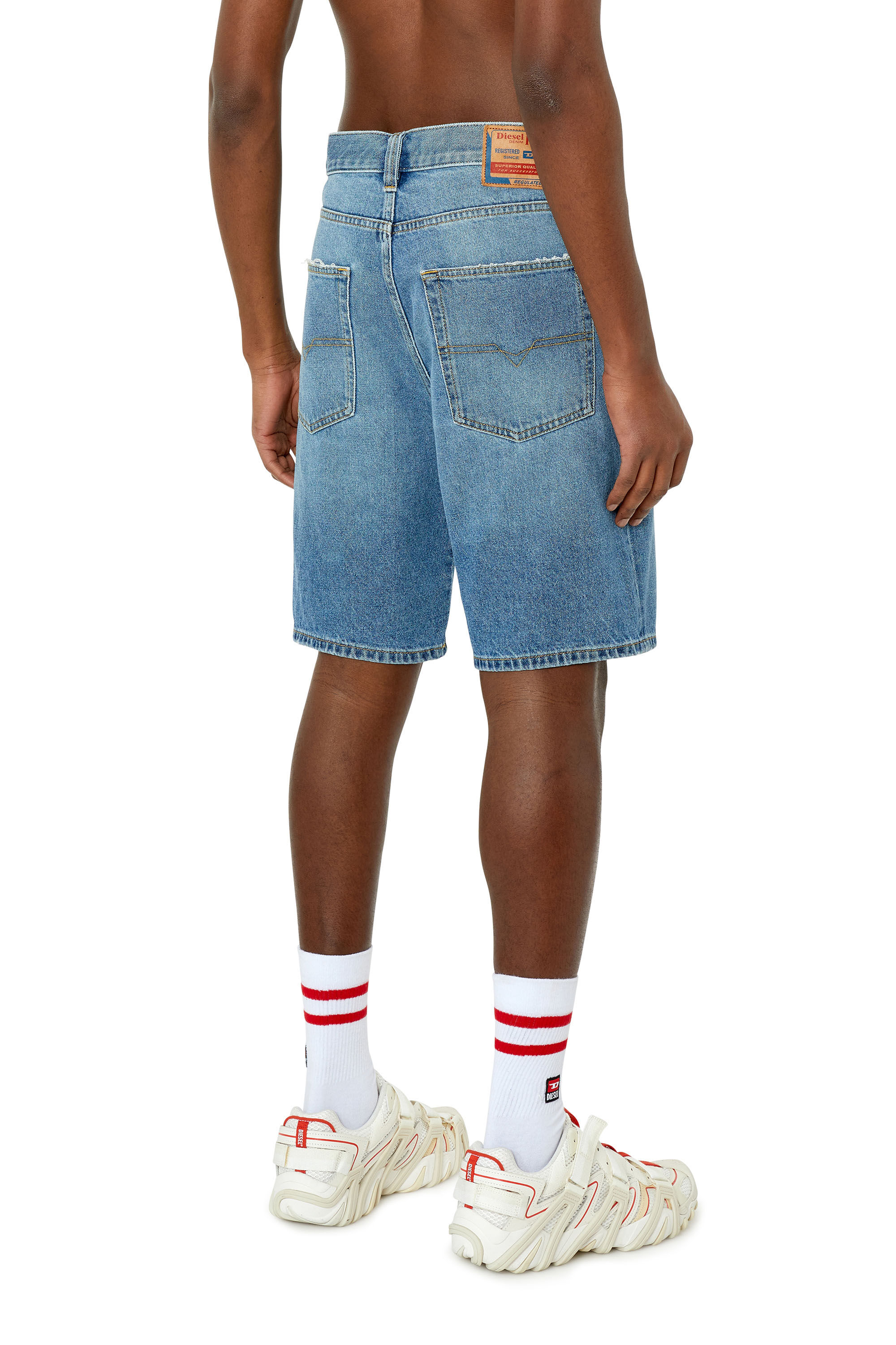 Diesel - REGULAR-SHORT, Male's Denim shorts in Light Blue - 5