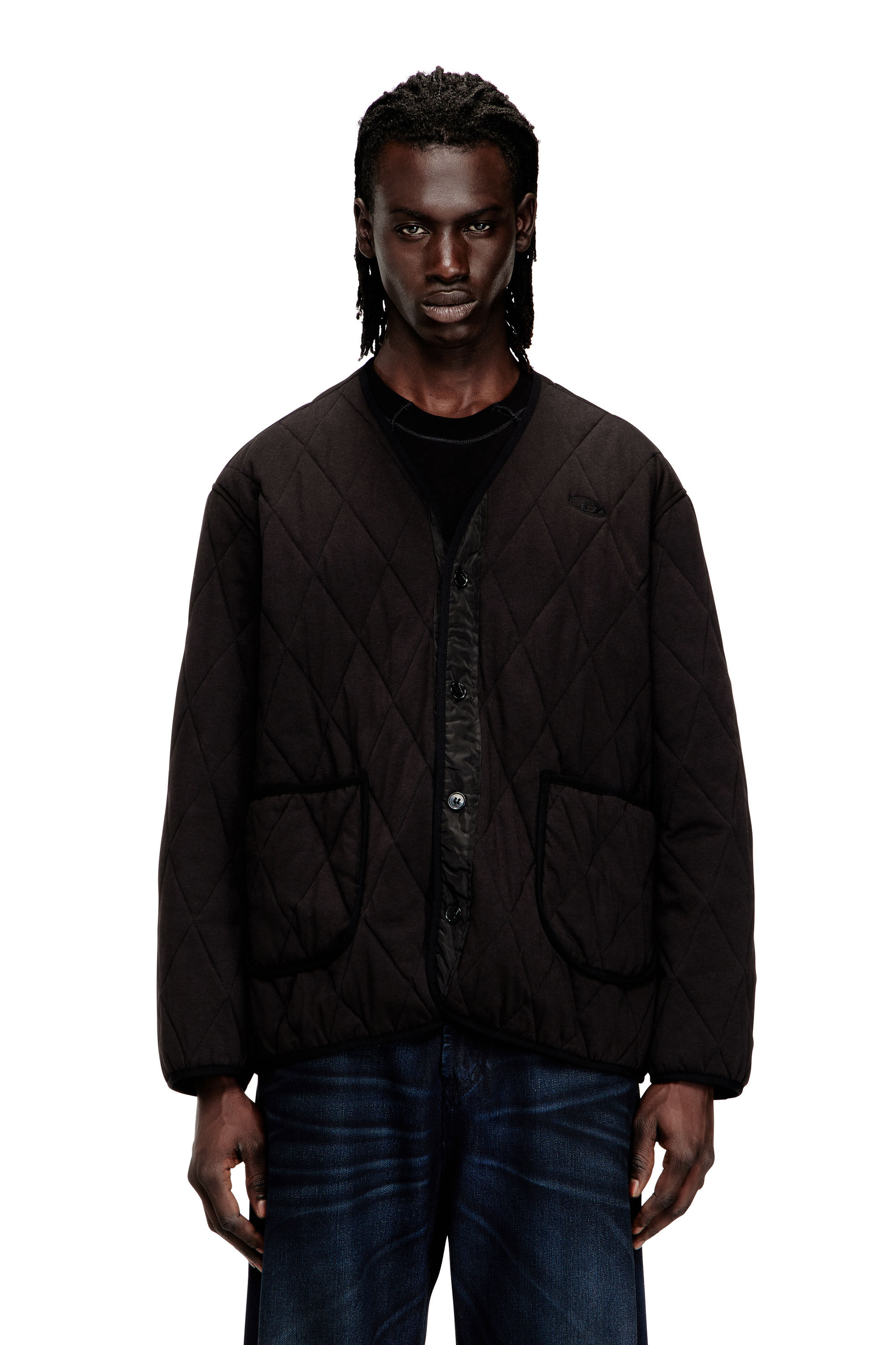 Men's Quilted liner-style jacket | Brown | Diesel HK