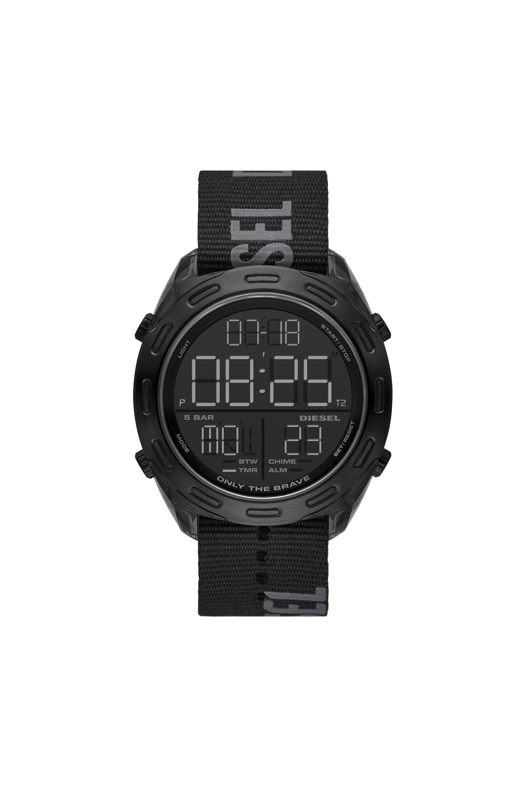 DZ1985 Man: Crusher digital black fabric watch | Diesel