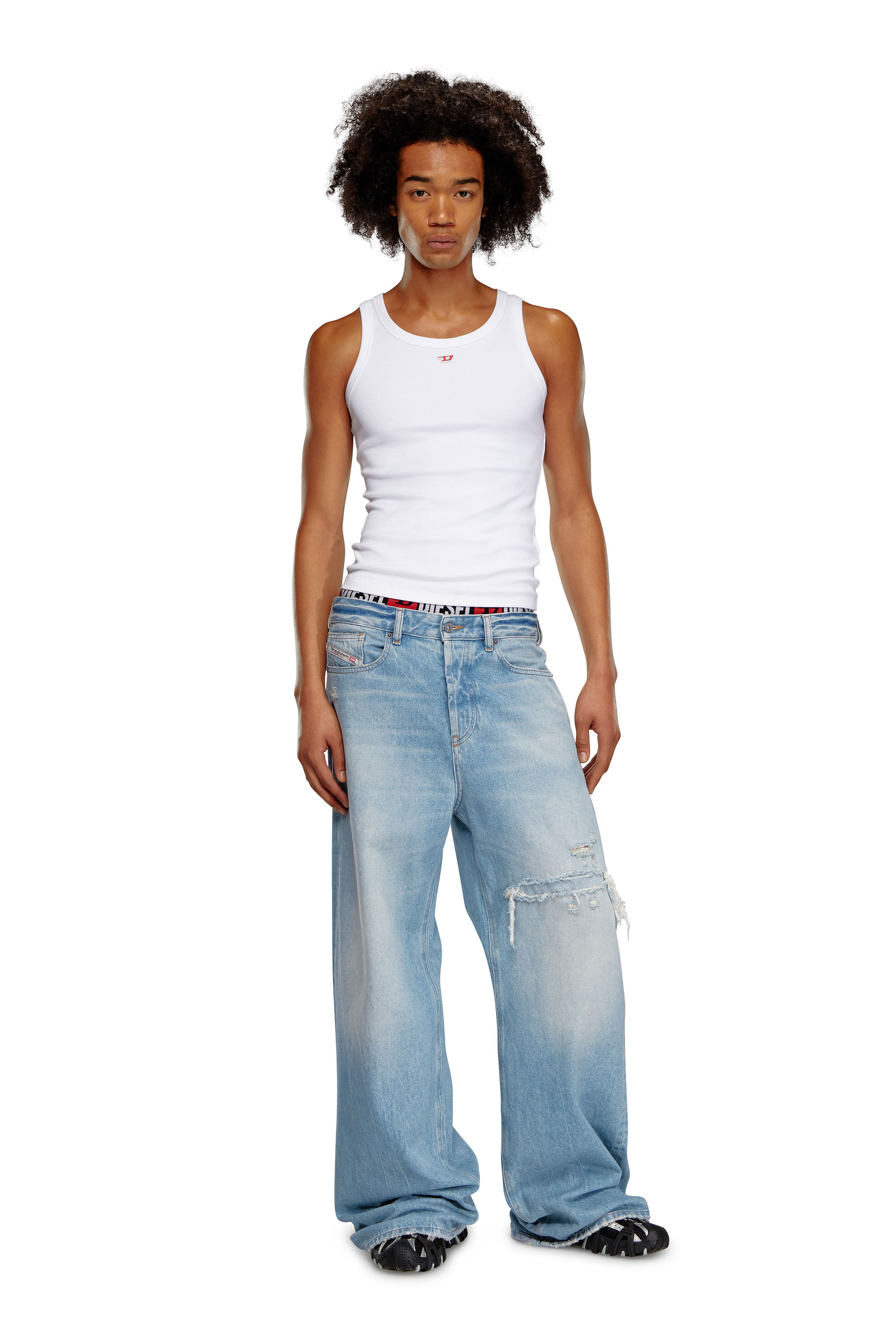 Diesel - Female's Relaxed Jeans 1996 D-Sire 09E25, Light Blue - 7