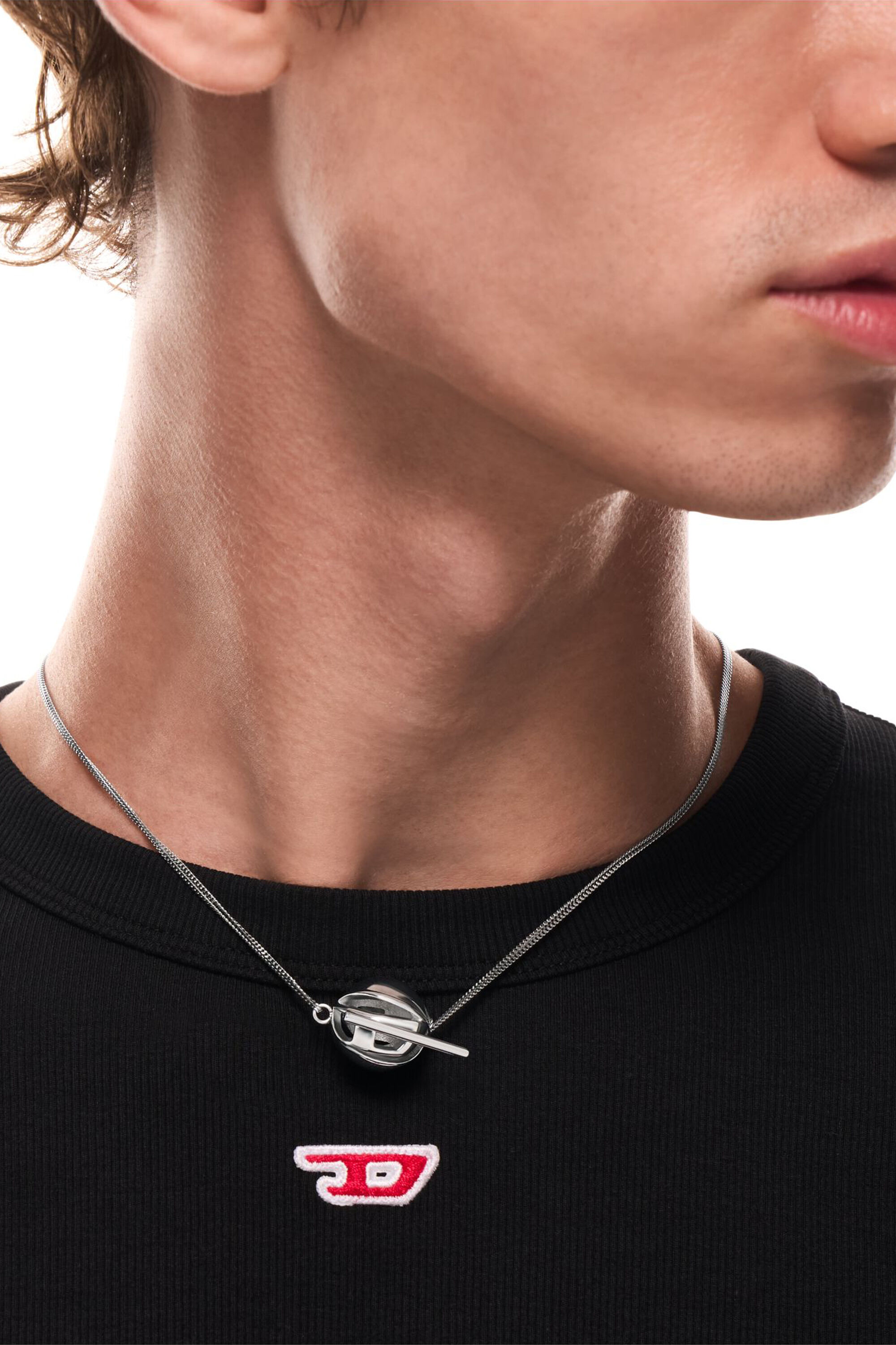 Diesel - DX1716040, Unisex's Stainless Steel Pendant Necklace in Silver - 4