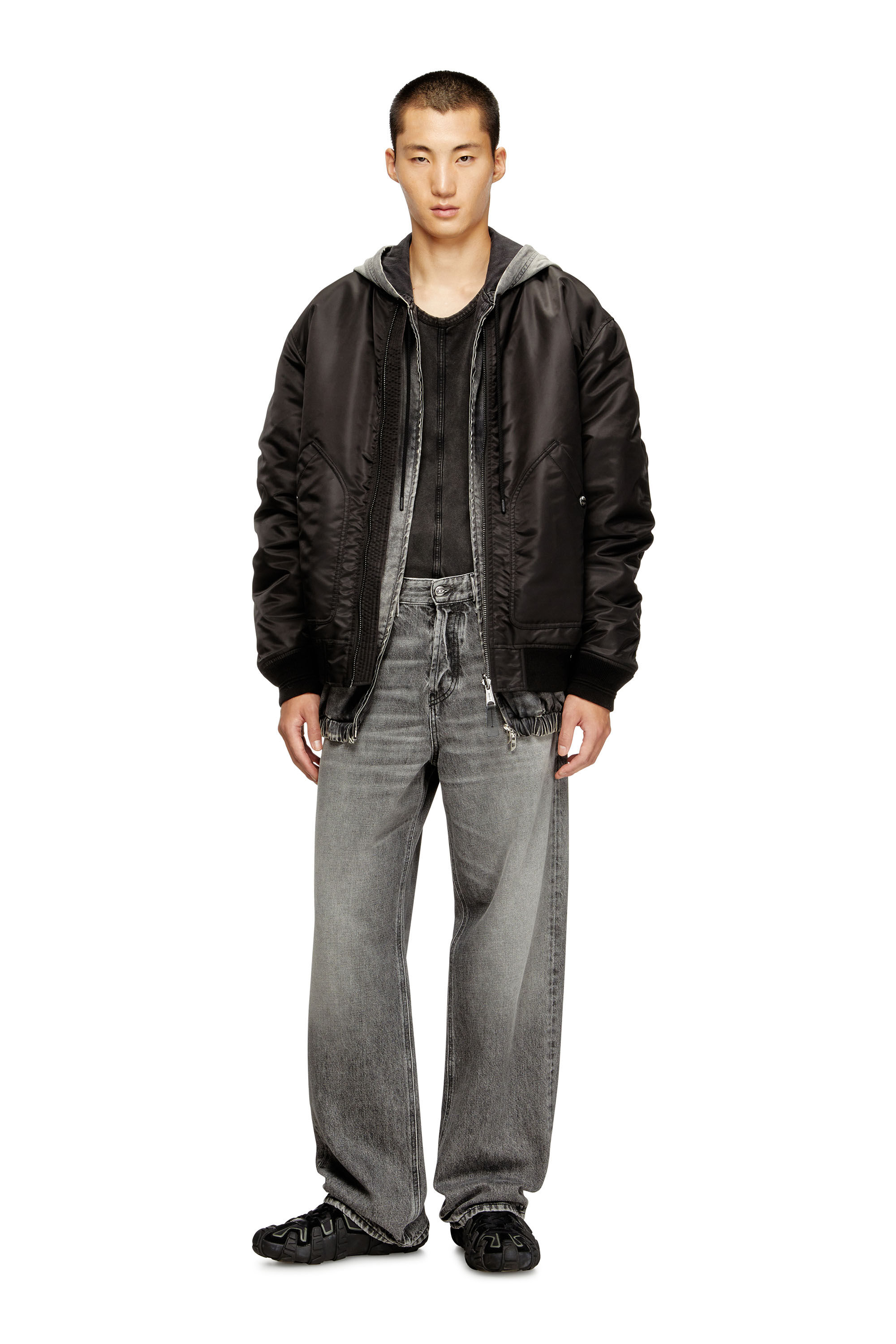 Diesel - Relaxed Jeans 2001 D-Macro 007AW Homme, Gris - Image 1