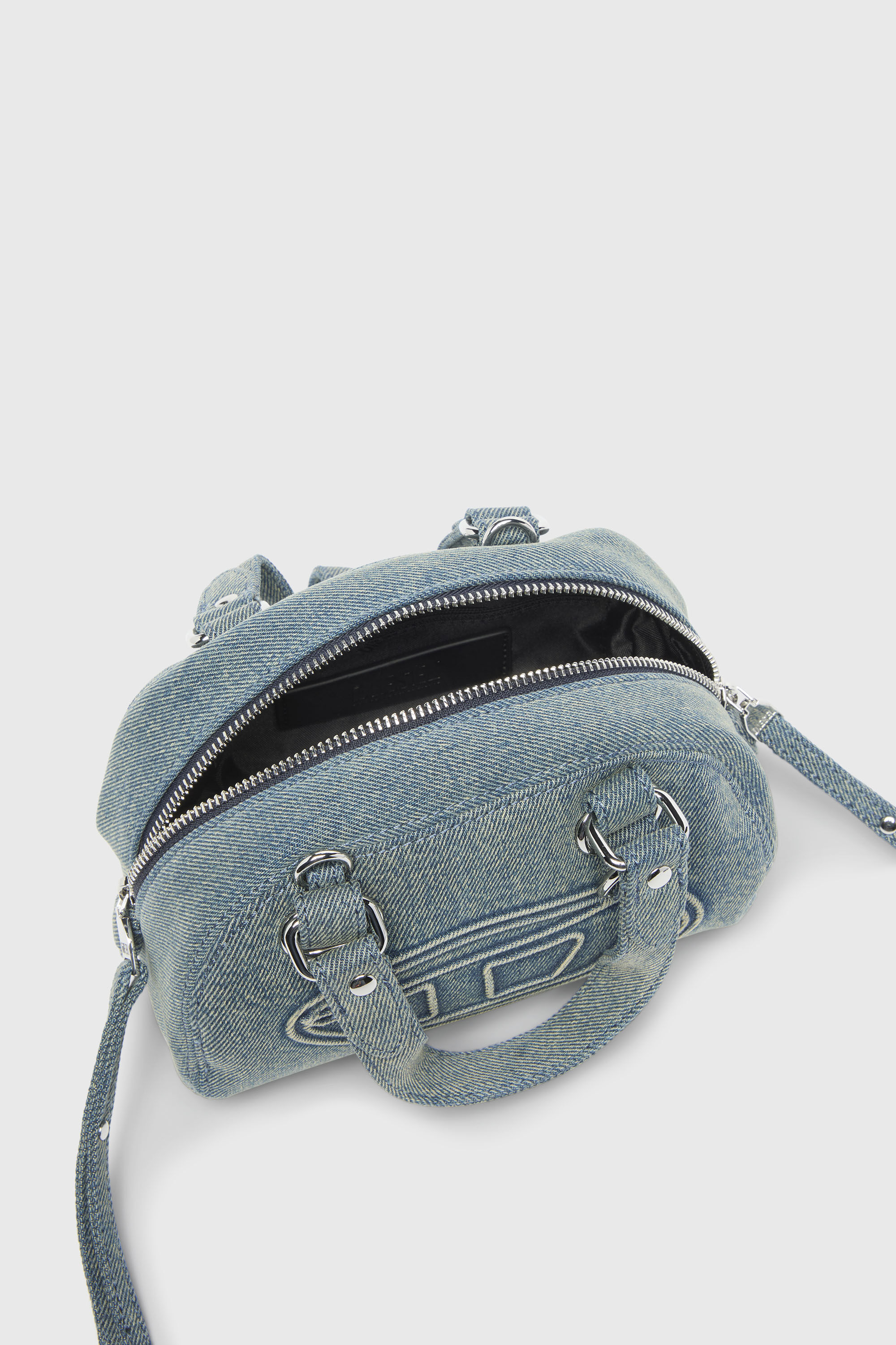 Women's 1DR Dome-Small bowling bag in denim with Oval D logo