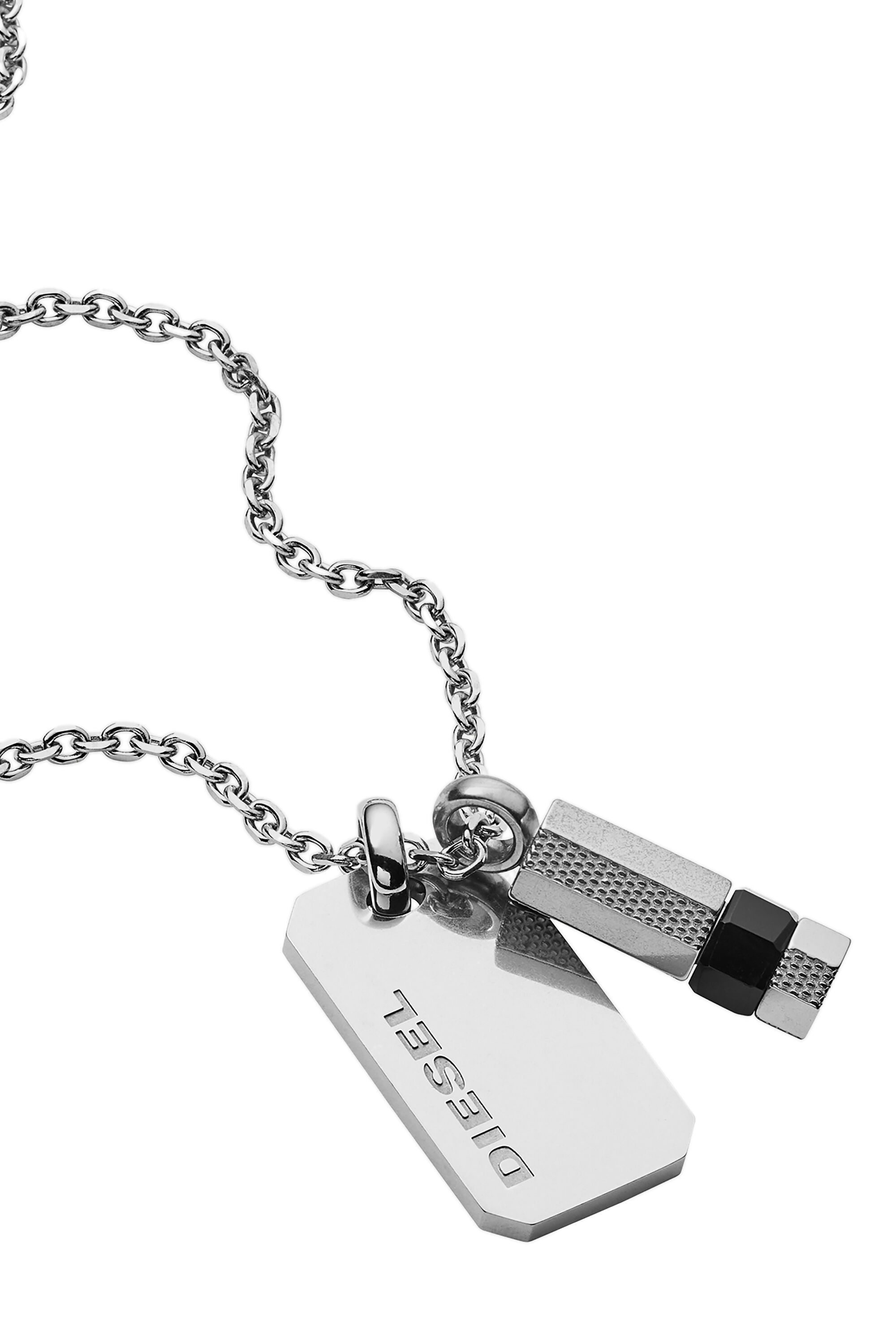 DX1156 Man: Double dog tag stainless steel pendant | Diesel DX1156 Man: Double dog tag stainless steel pendant | Diesel