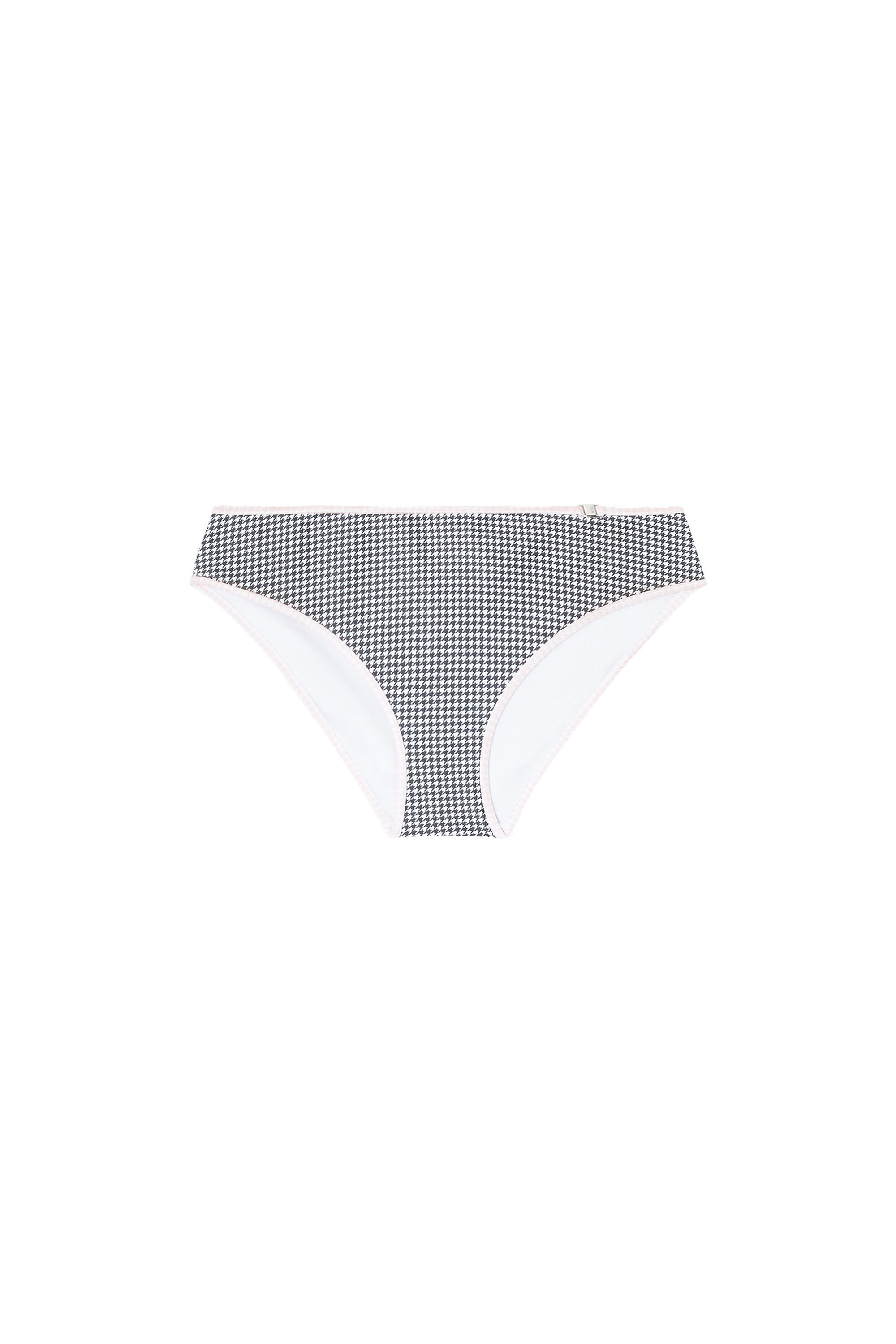 Diesel - LUCY-D-CORE, Female's Bikini bottoms with houndstooth print in Grey - 4