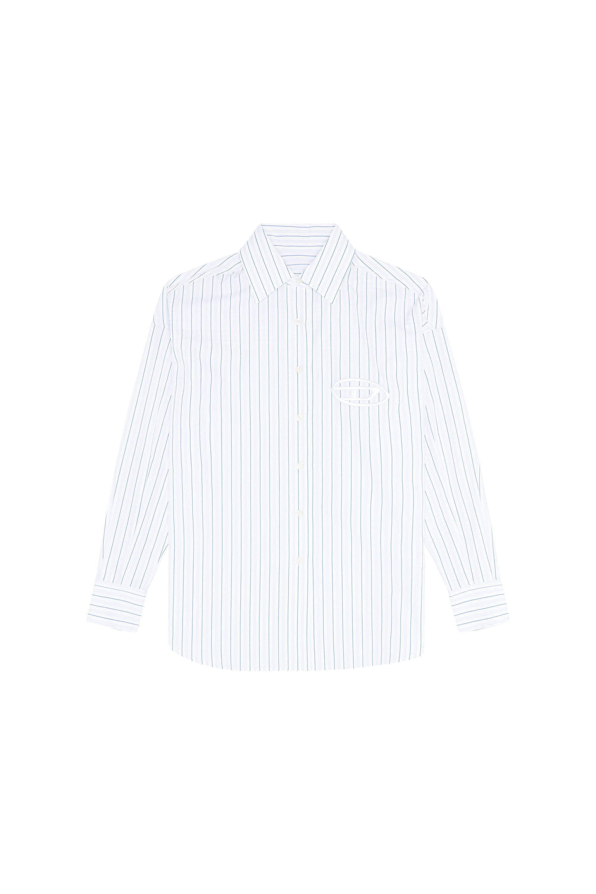 DIESEL Doubly Stripe Shirt ディーゼル 長袖シャツ S-DOUBLY-STRIPE Man: Fine cotton shirt with striped pattern | Diesel