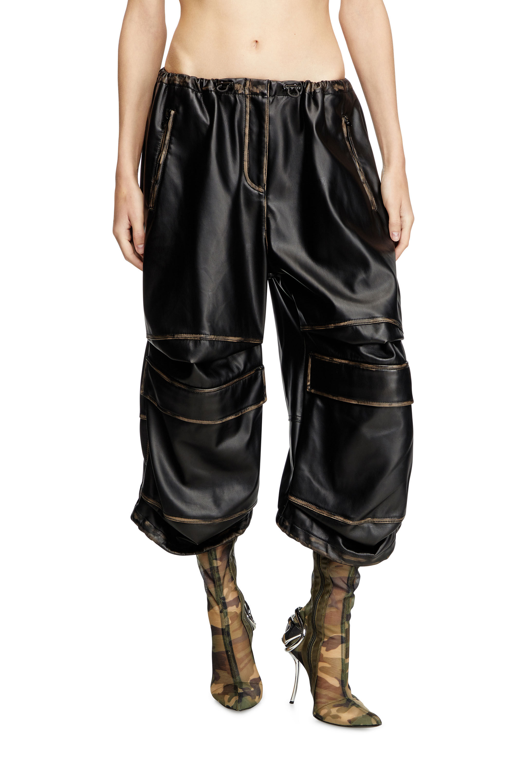 【DISCERNMENT】Nylon Thin Cargo Bermuda Pants BERMUDA AERONAUTICA MILITARE BE114 UOMO shorts pantaloncino