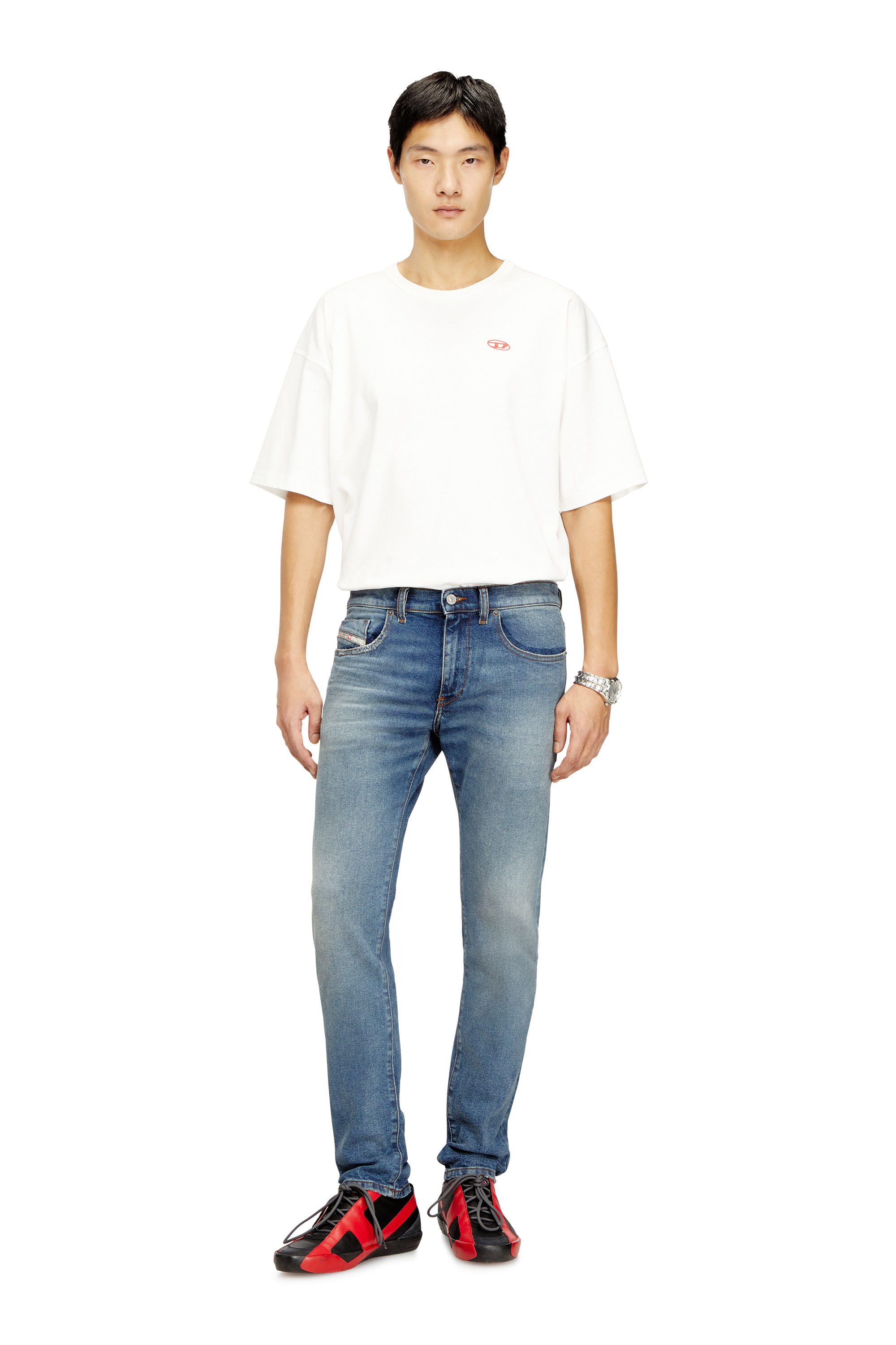 Diesel - Slim Jeans 2019 D-Strukt 0DBEF Hombre, Azul medio - 1