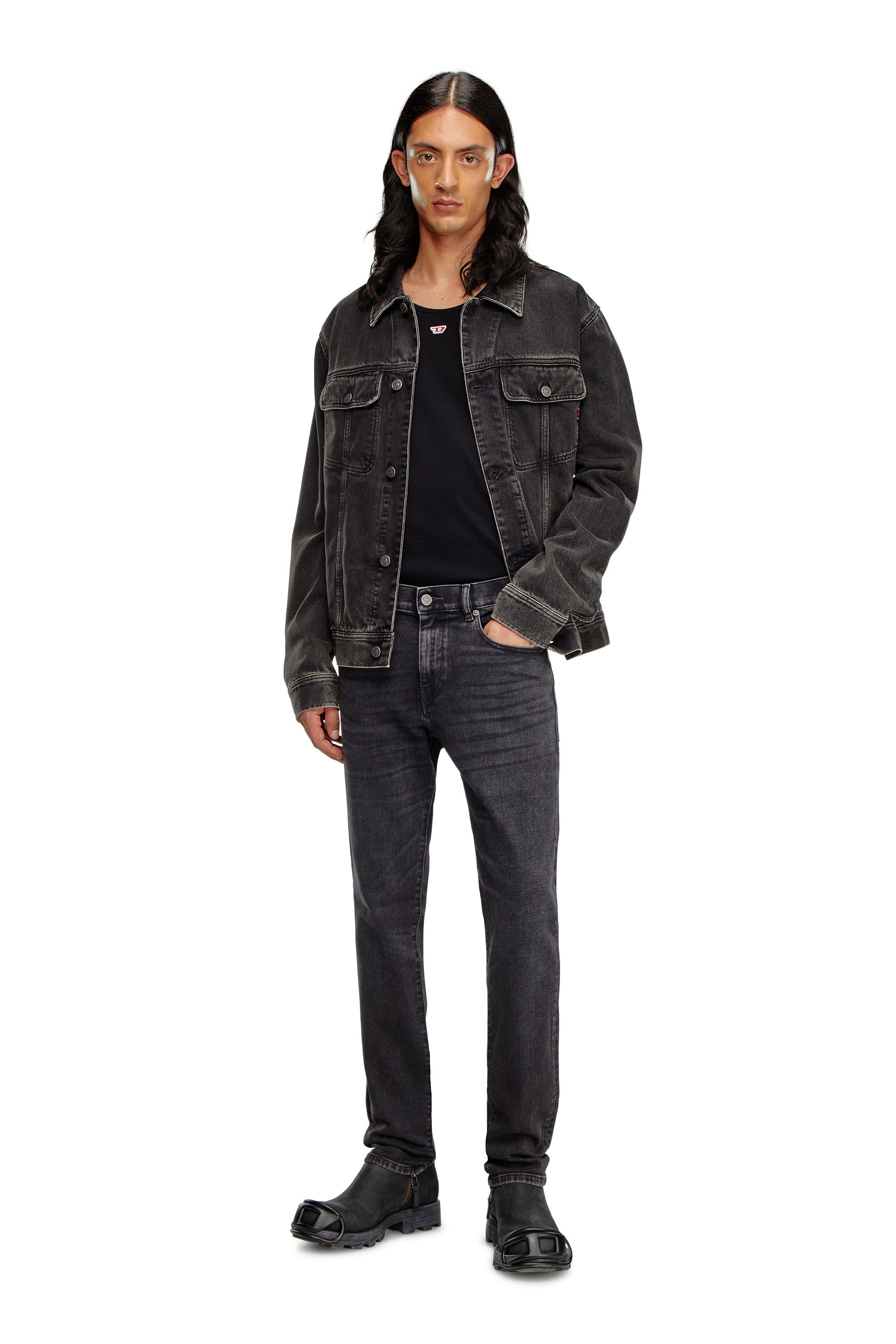 Diesel - Male's Slim Jeans 2019 D-Strukt 09B83, Black/Dark Grey - 1