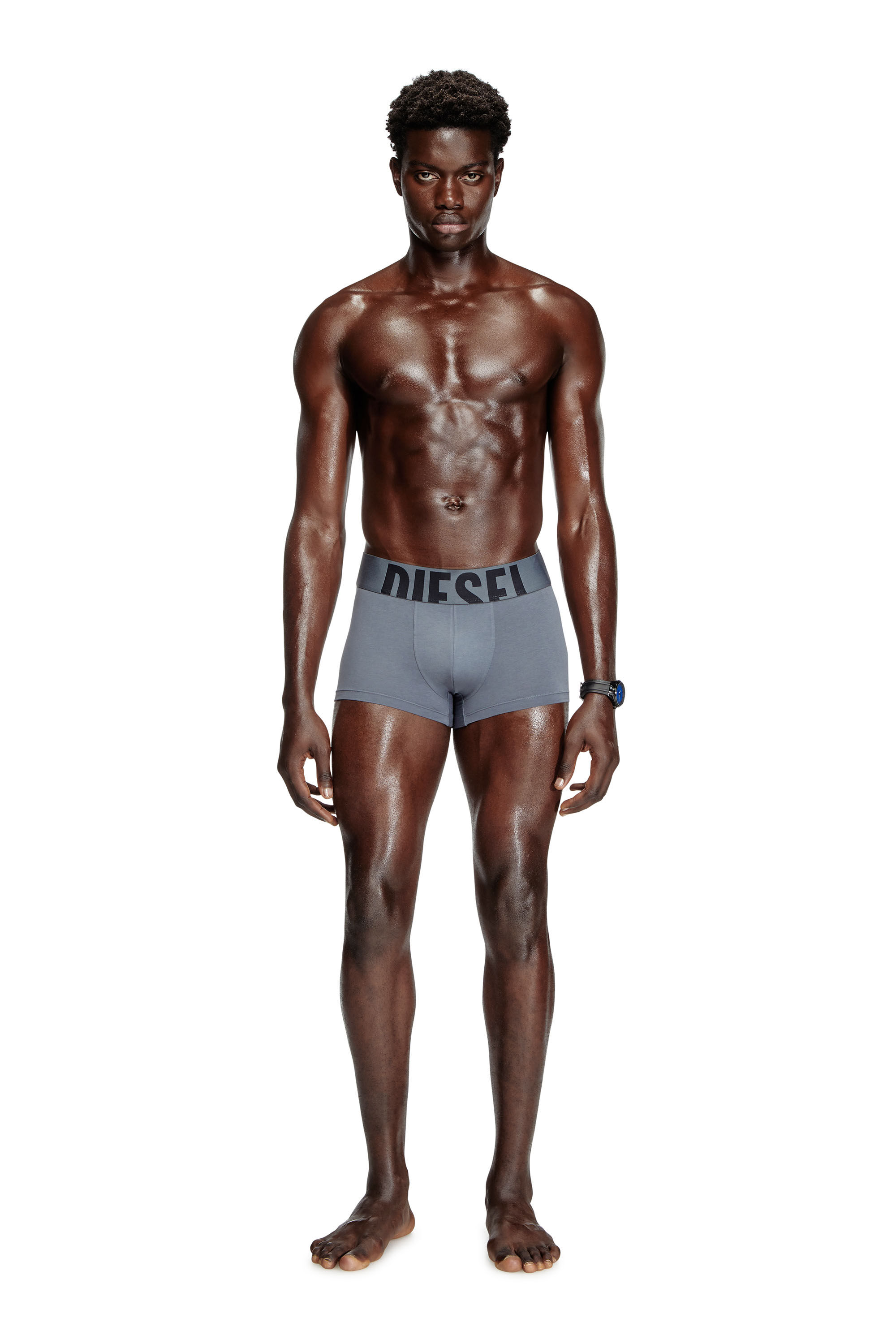Diesel - UMBX-DAMIENTHREEPACK-5.5EL, Male's Three-pack boxer briefs in stretch cotton in Red/Grey - 2