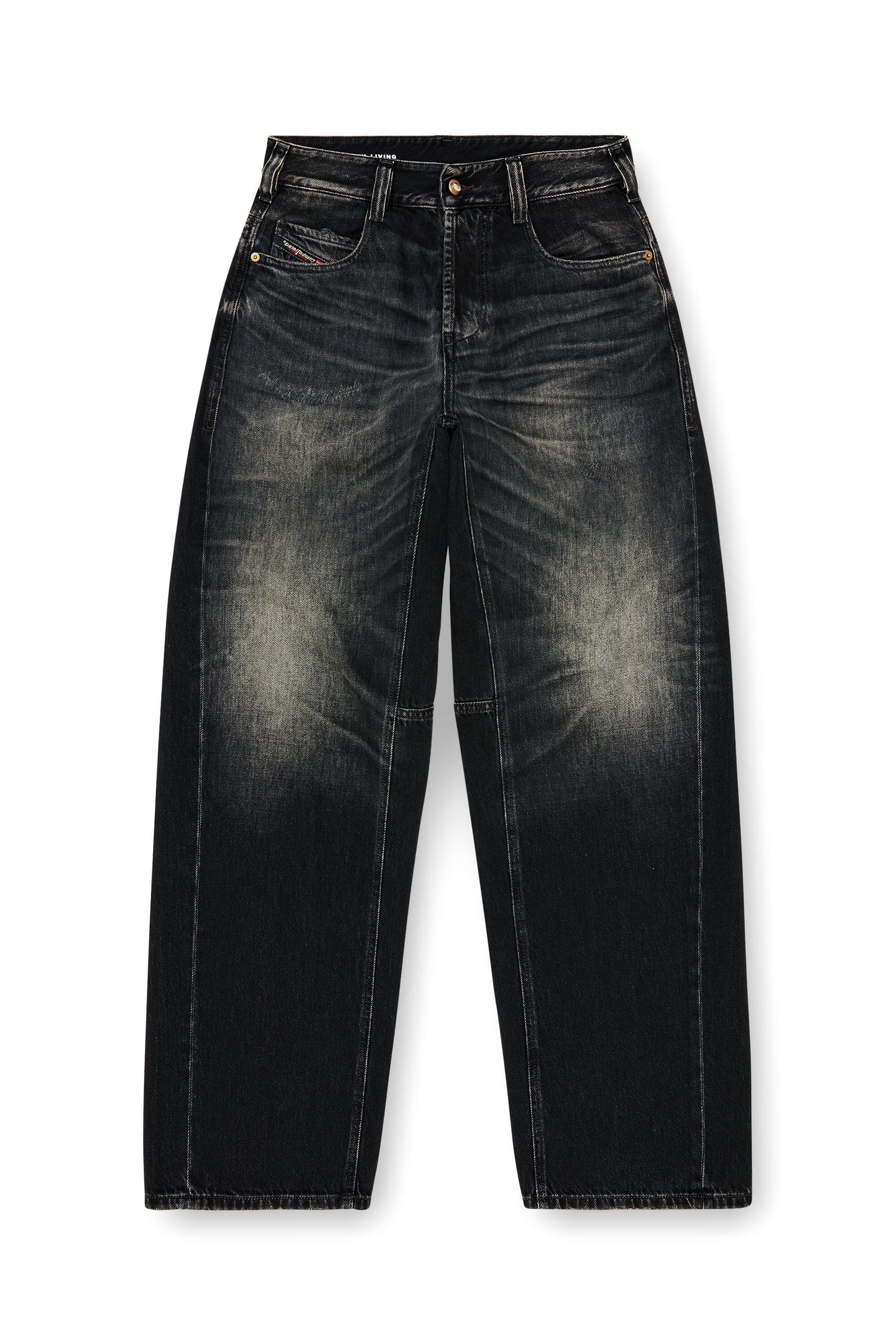 Diesel - Relaxed Jeans 1997 D-Enim-M 09P65 Unisex, Negro/Gris oscuro - 8