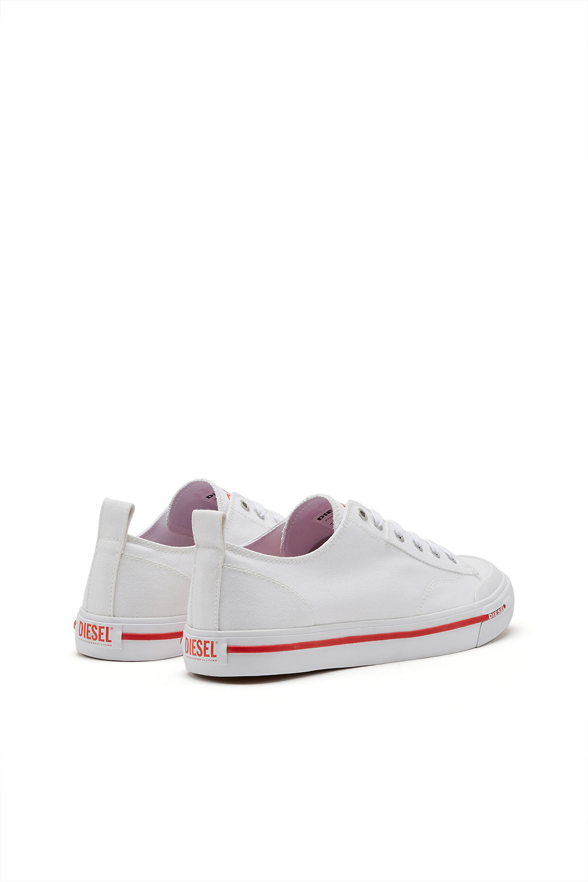 Diesel - S-ATHOS LOW, Male's S-Athos Low - Low-top sneakers in canvas in White - 3