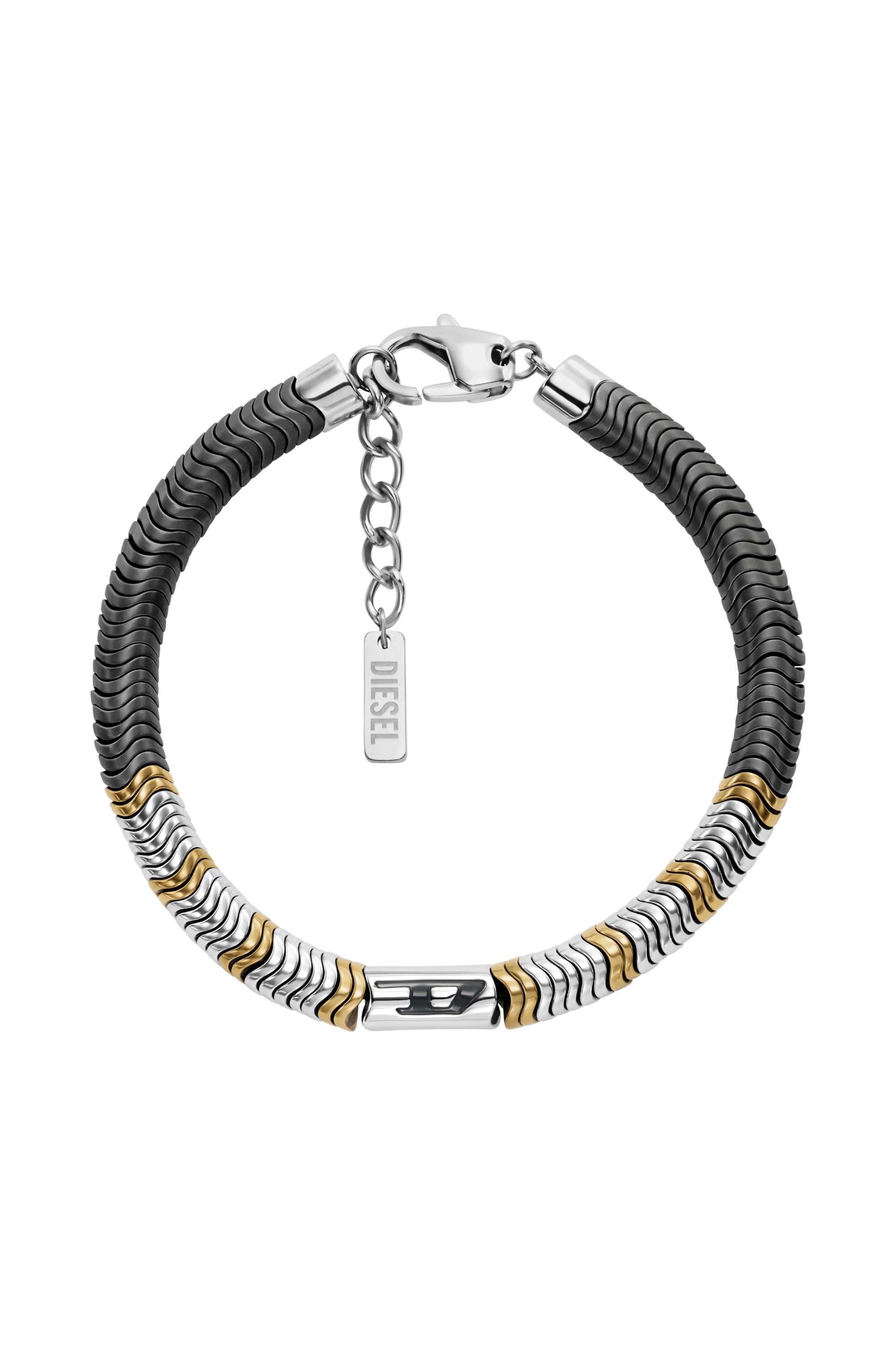 Women's Hematite Beaded Bracelet | Silver | Diesel