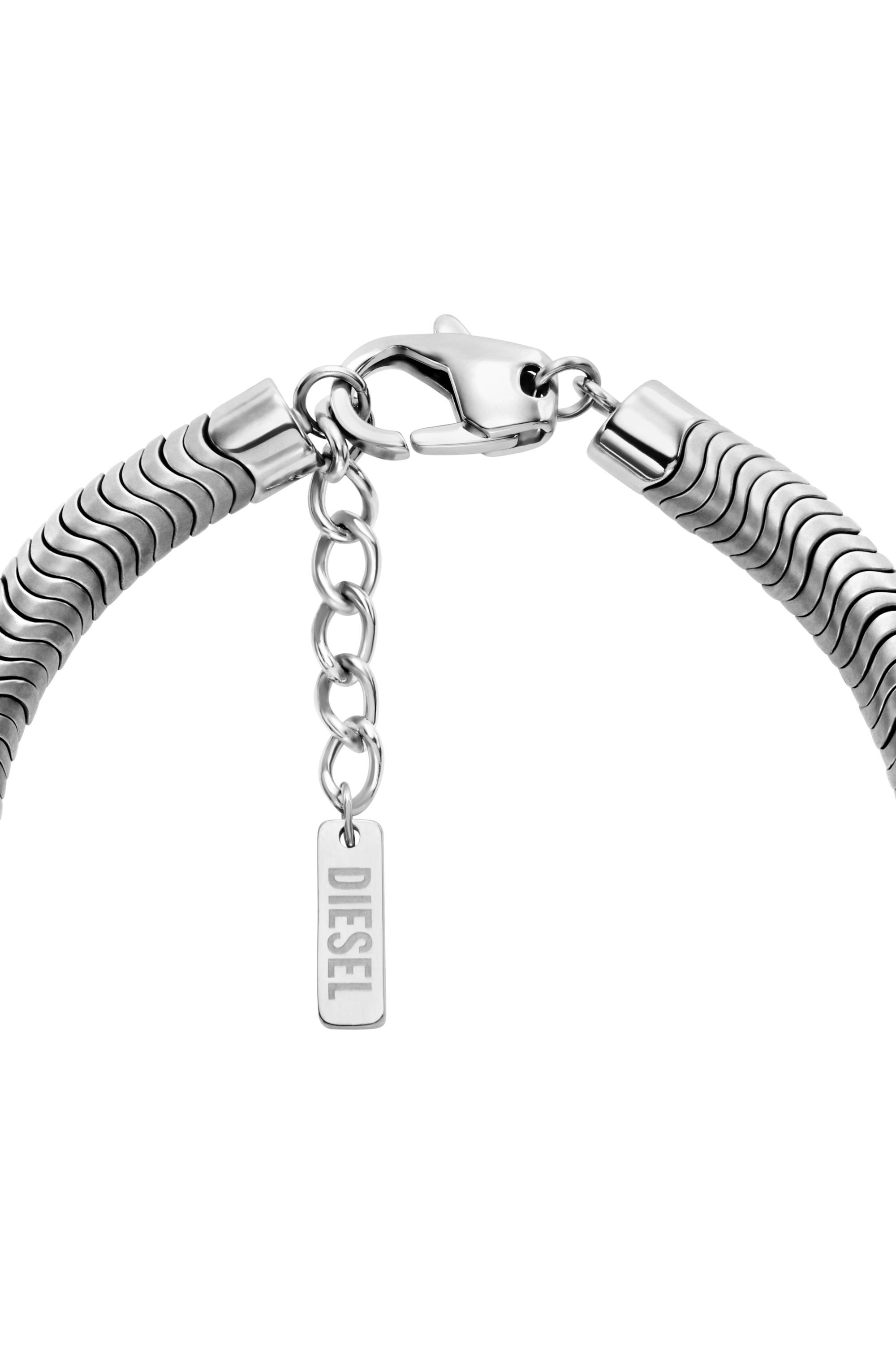 Women's Hematite Beaded Bracelet | Silver | Diesel