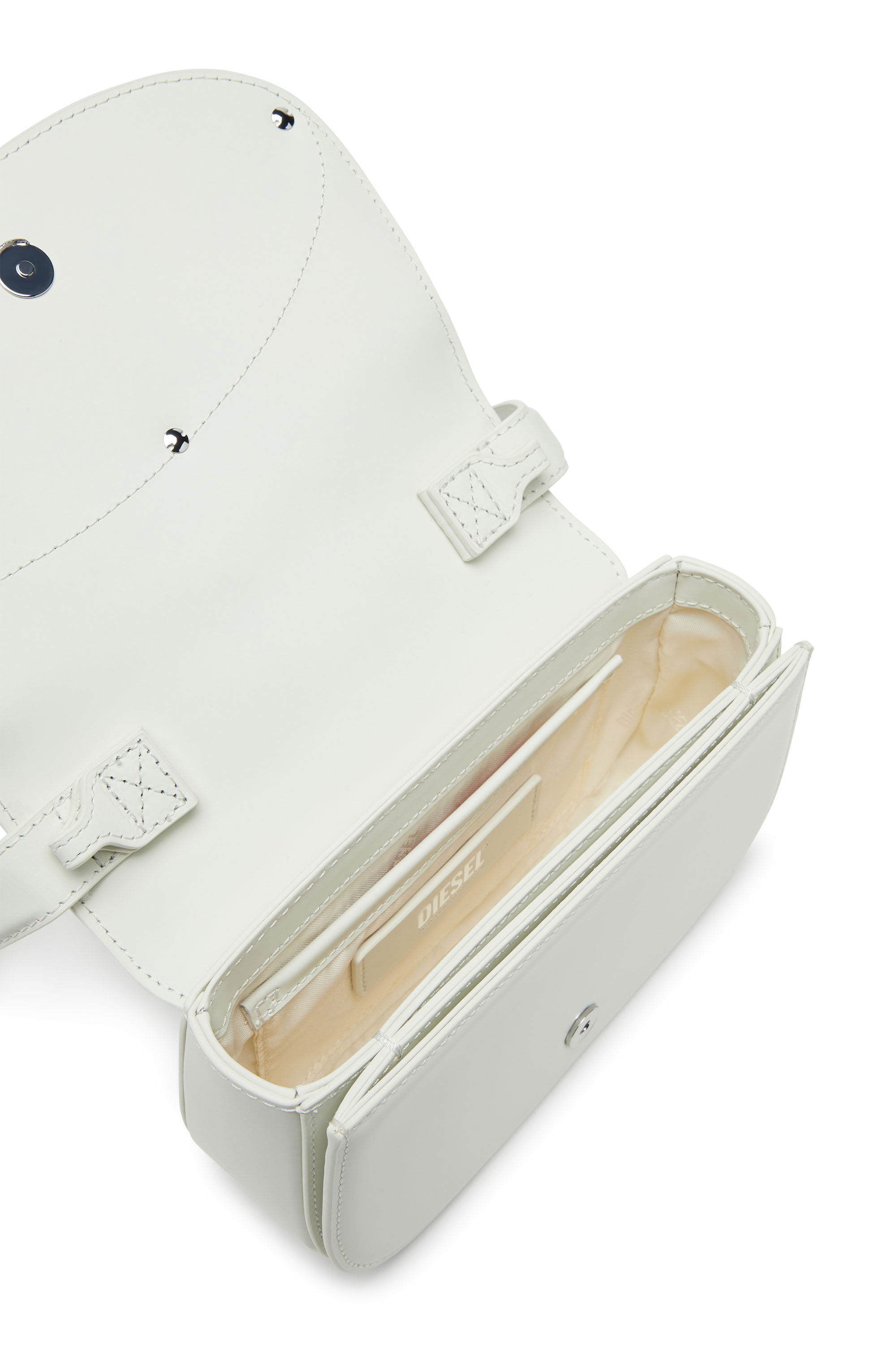 Diesel - 1DR, 1DR-Sac à bandoulière iconique en cuir mat Femme in Blanc - 2