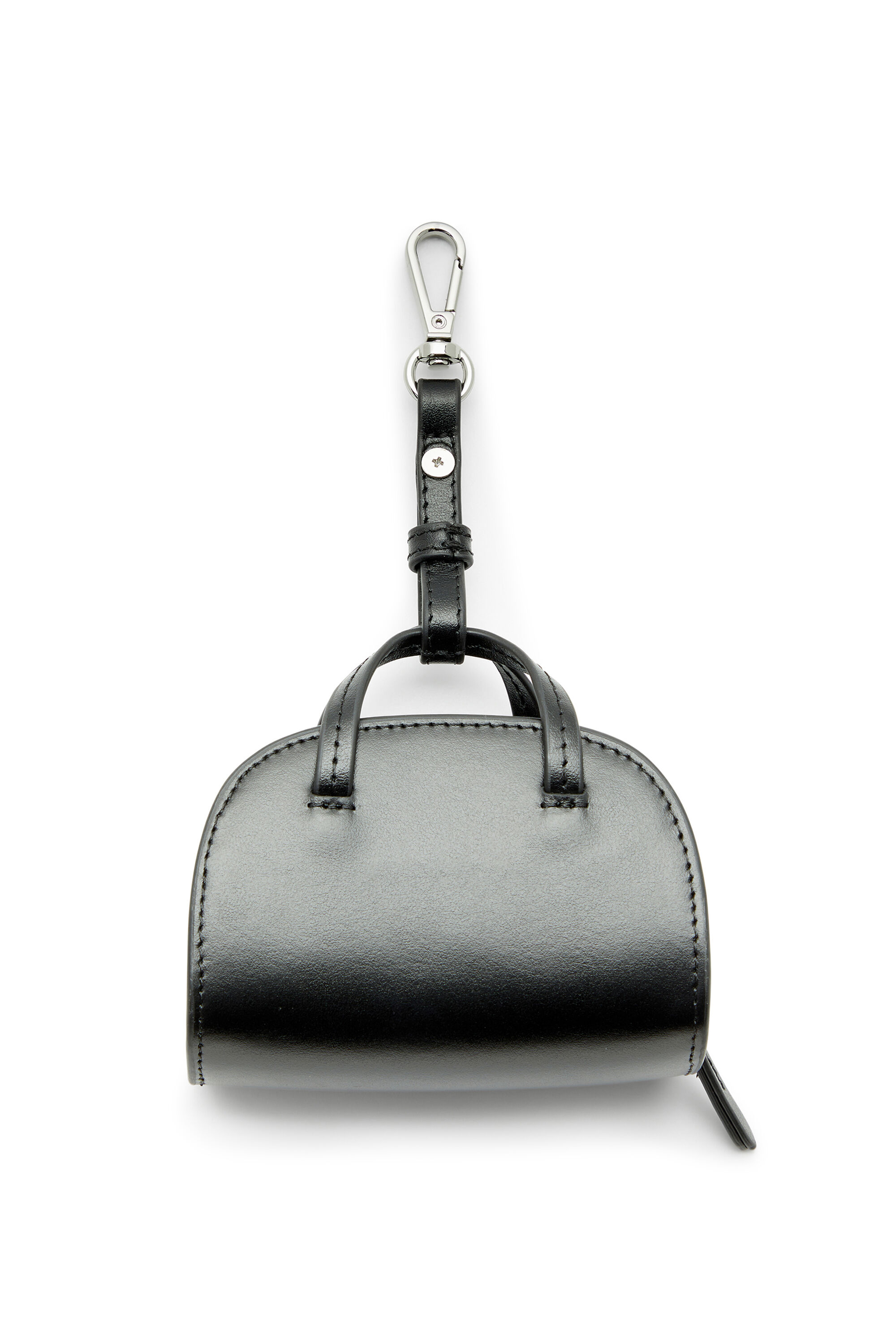 Diesel - 1DR DOME M CHARMS, Female's Miniature bag charm in leather in Black - 2