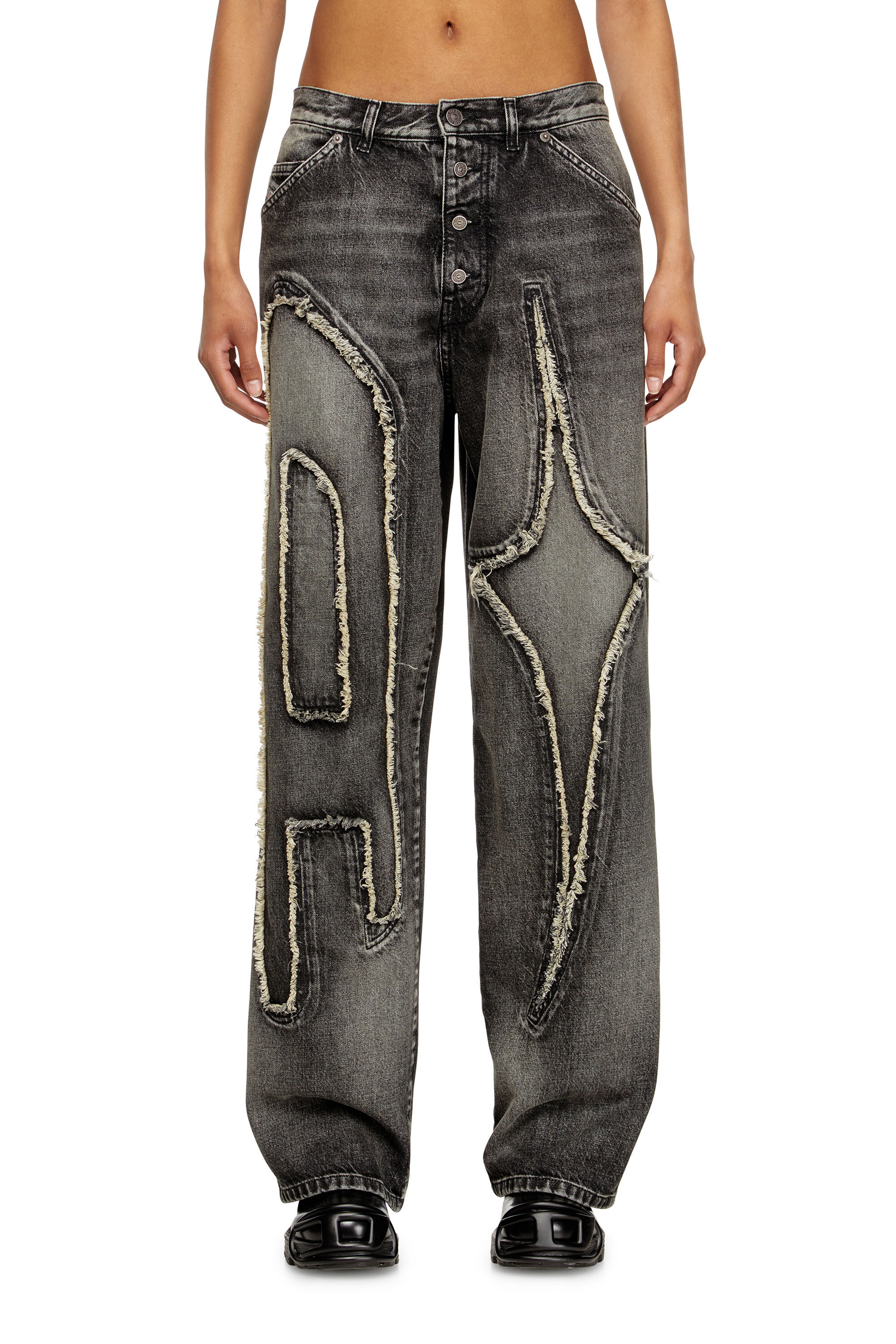 Diesel - Unisex's Straight Jeans D-ThugClub 0BEBT, Black/Dark grey - 7