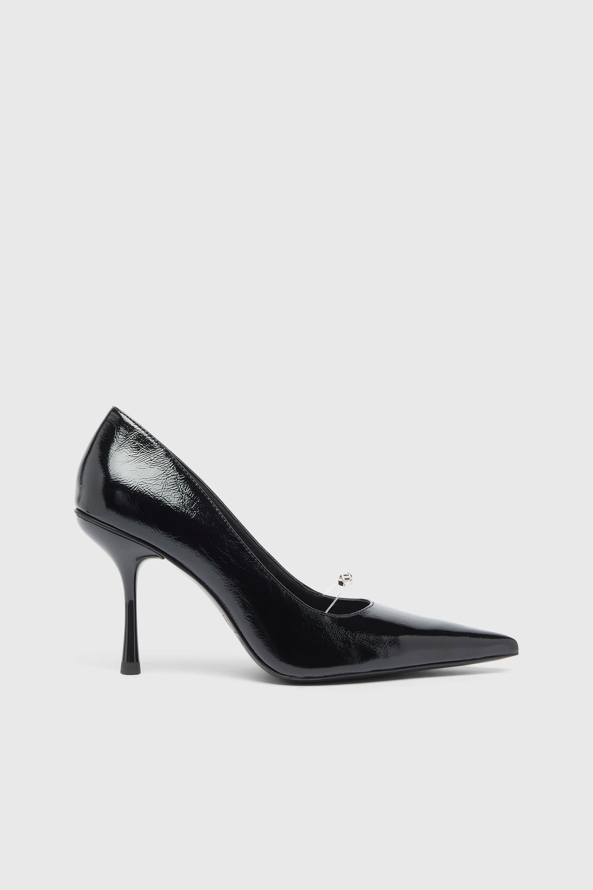 Diesel - D-JEWELS 90 P, Female's D-Jewels - Pumps in naplak leather in Black - 1