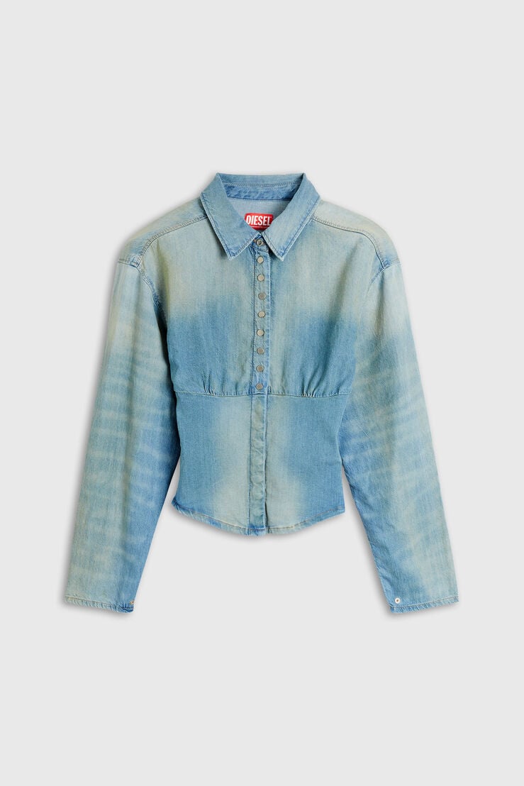 Denim shirt with sectioned design by Diesel