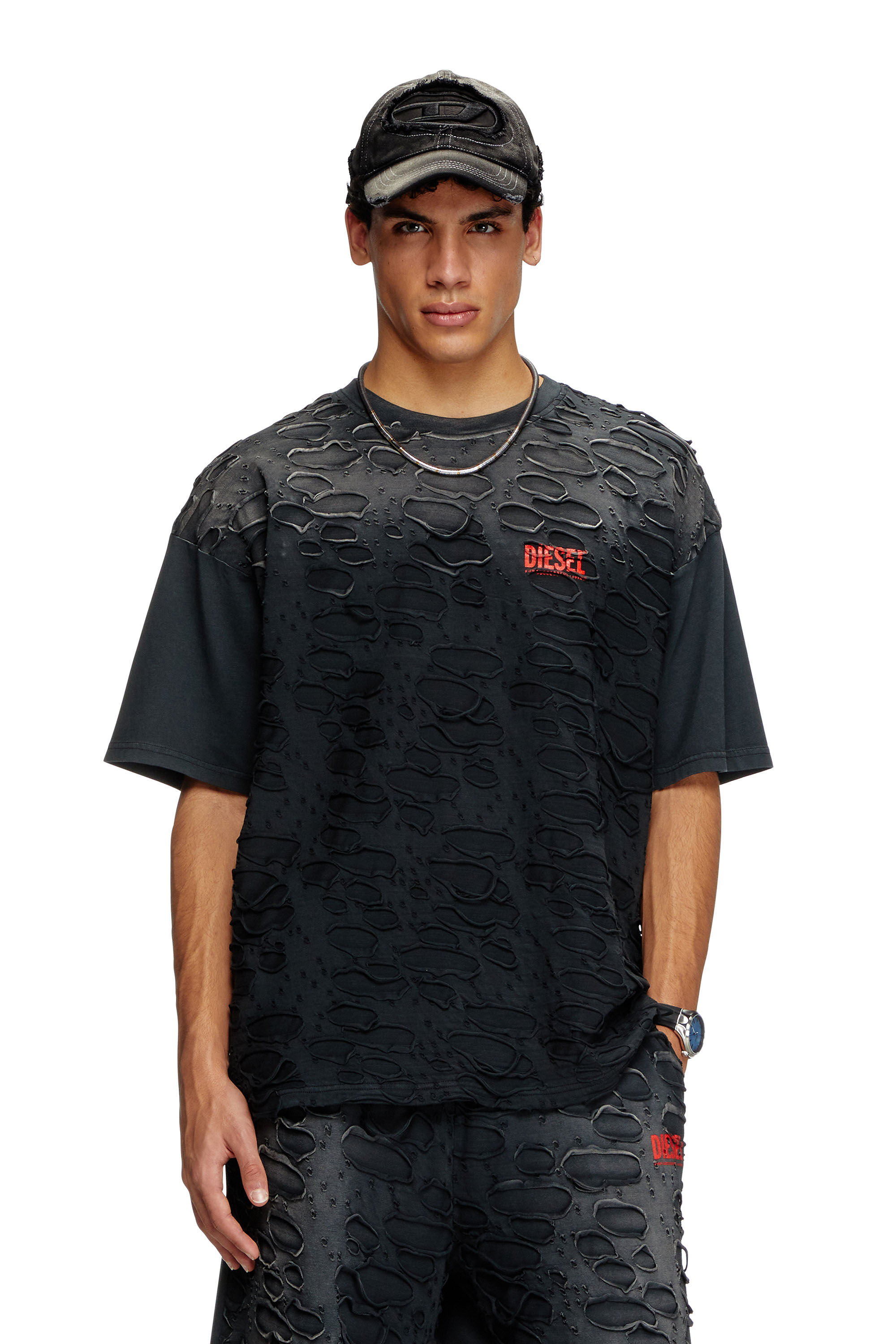 【DIESEL】t-besh-cut DIESEL Long Sleeve T-shirt T-besh-cut, in Black for Men