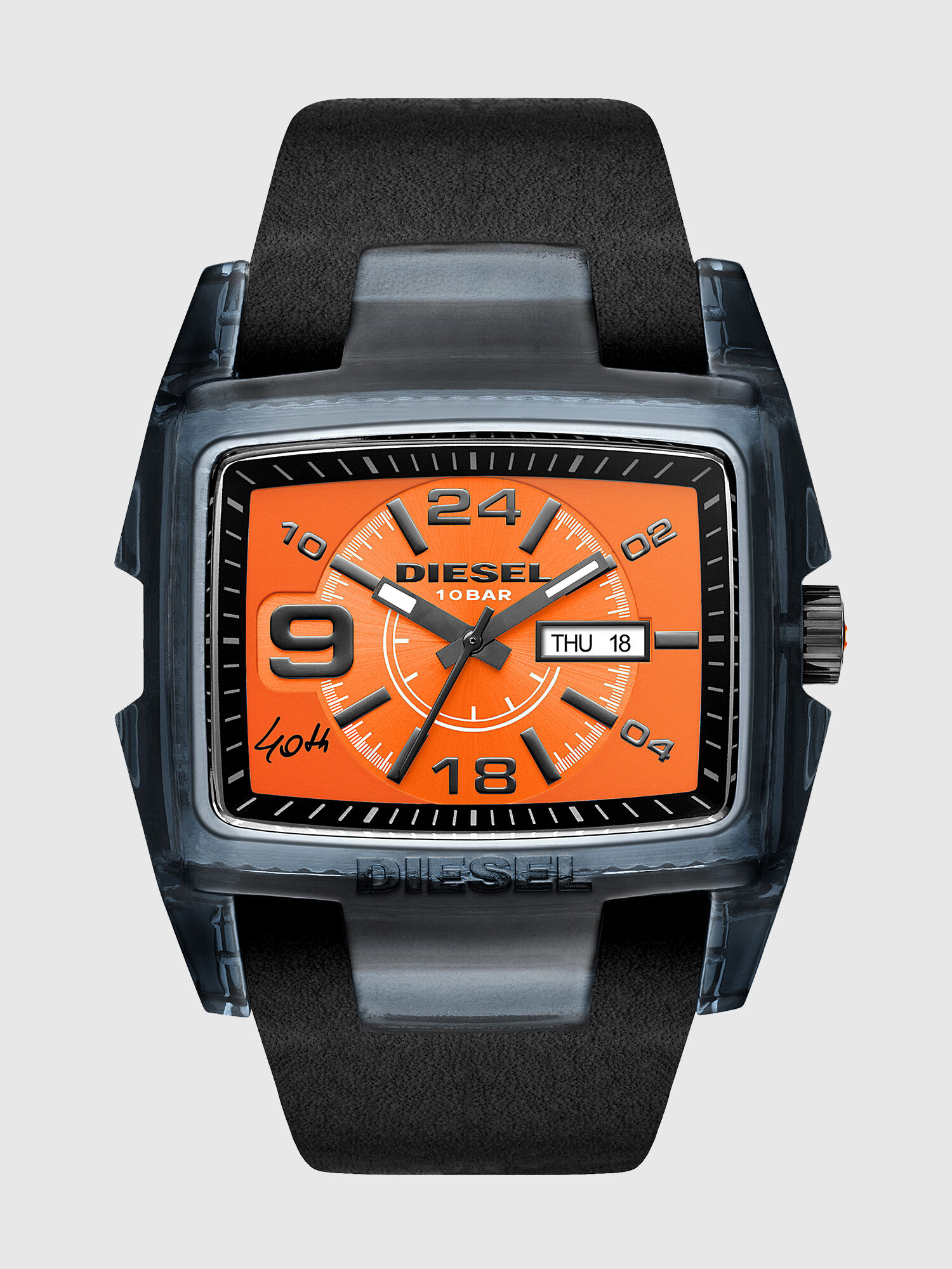 DZ1881 Man: 40th anniversary black leather watch | Diesel