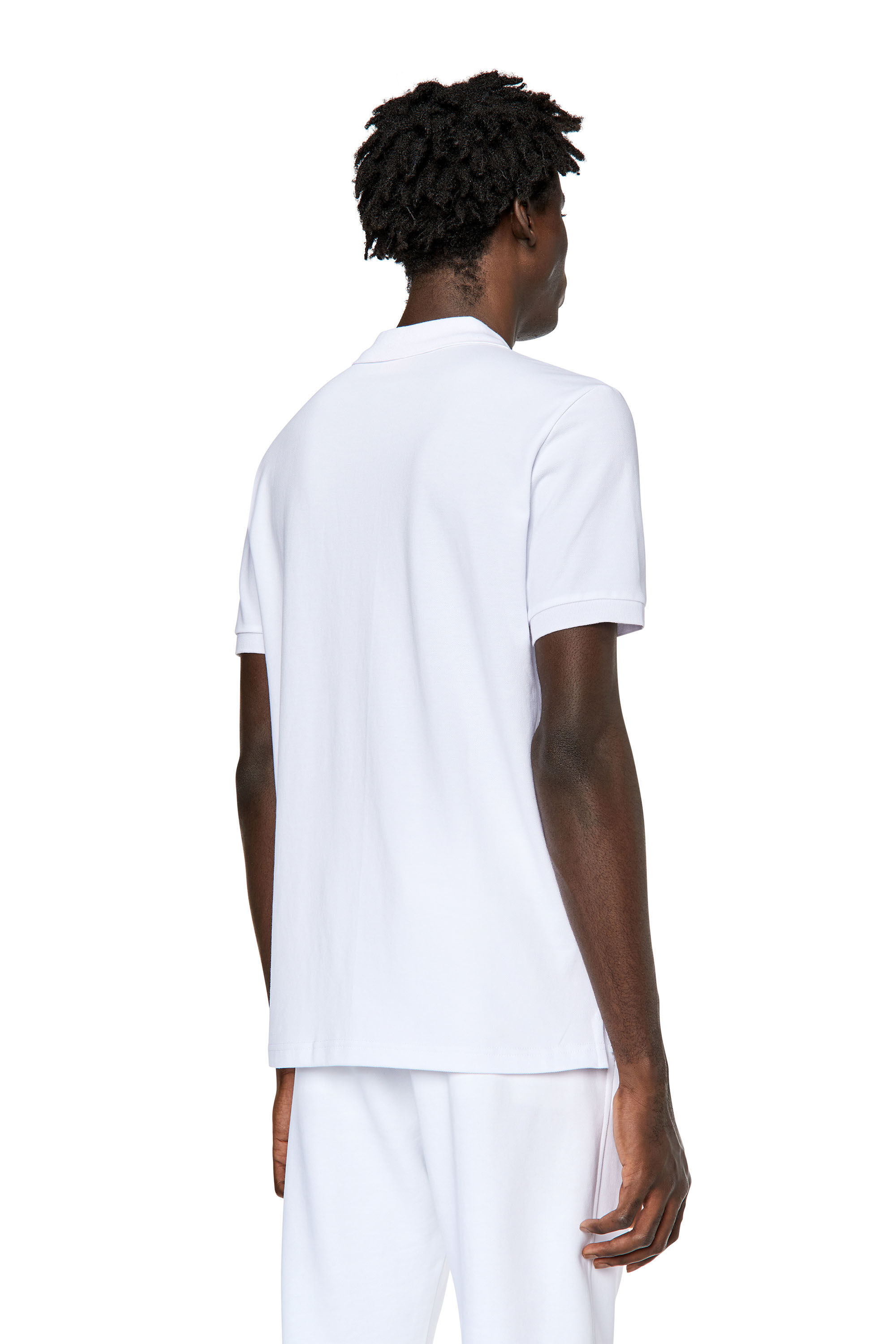 Diesel - T-SMITH-DIV, Polo avec logo imprimé haute densité Homme in Blanc - 4
