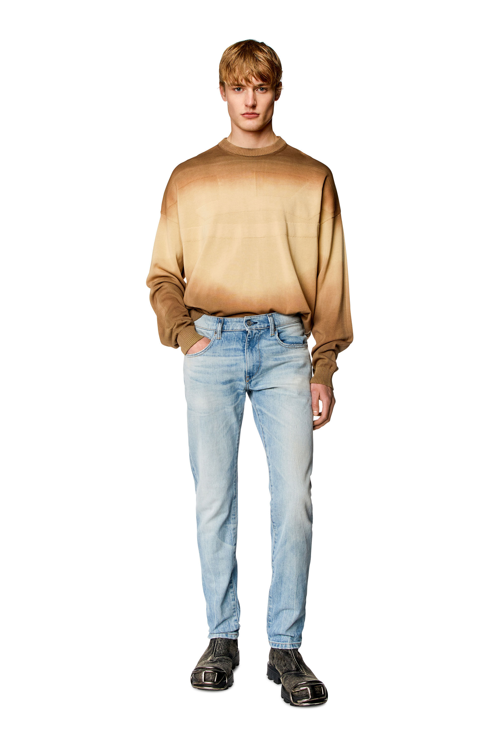 Diesel - Man's Slim Jeans 2019 D-Strukt 0DQAB, Light Blue - 1