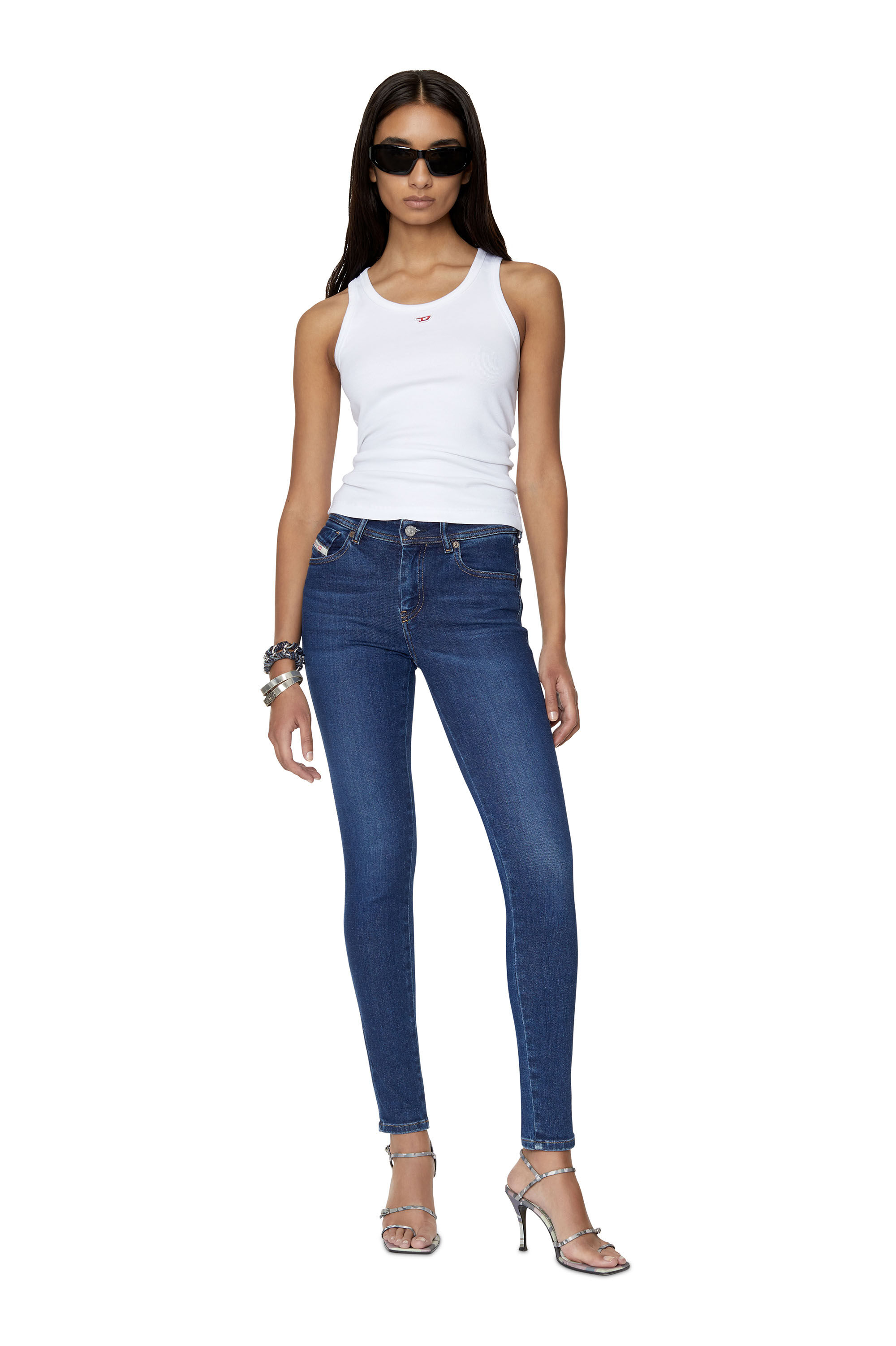 2017 SLANDY Woman: Super skinny Jeans | Dark Blue | Diesel