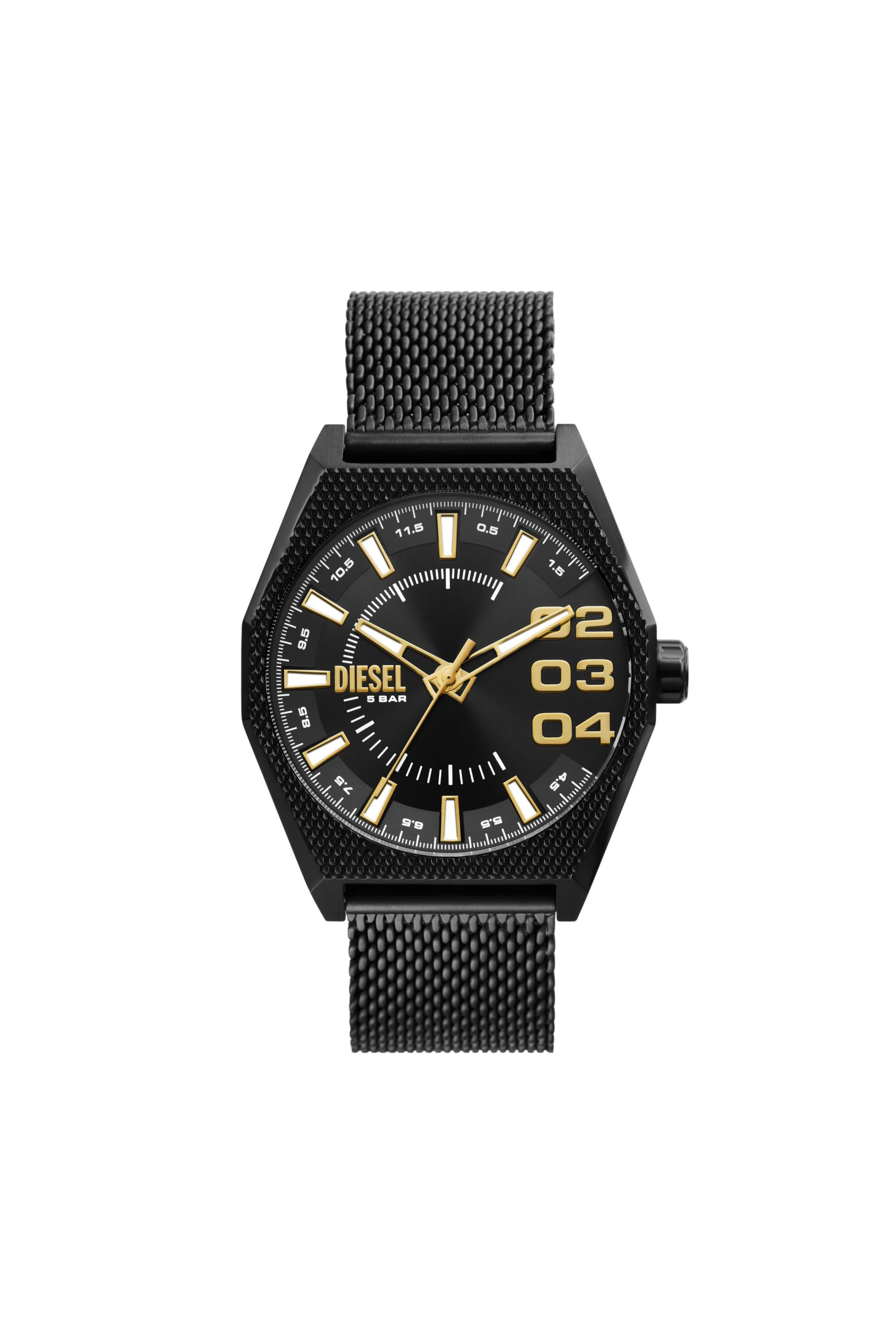 Diesel - DZ2194, Male's Scraper three-hand black stainless steel watch in Black - 1