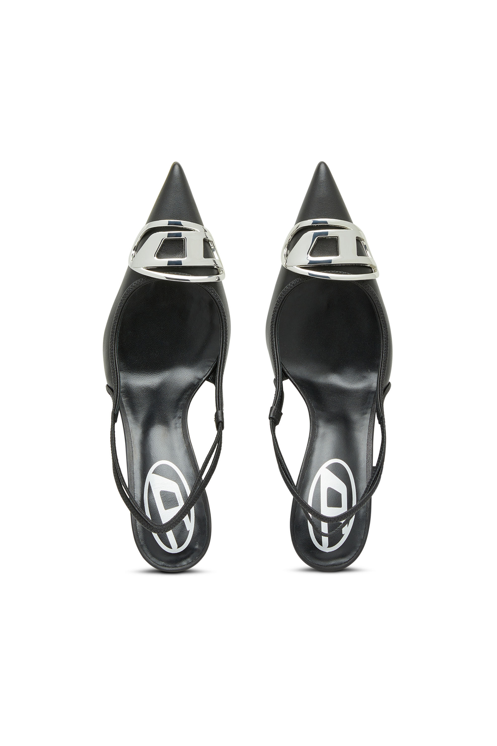 シューズ・サンダルその他 DIESEL Woman High heel shoes Black Y02985PR818 T8013 D-VENUS SB Woman: Slingback pumps in nappa leather, D logo