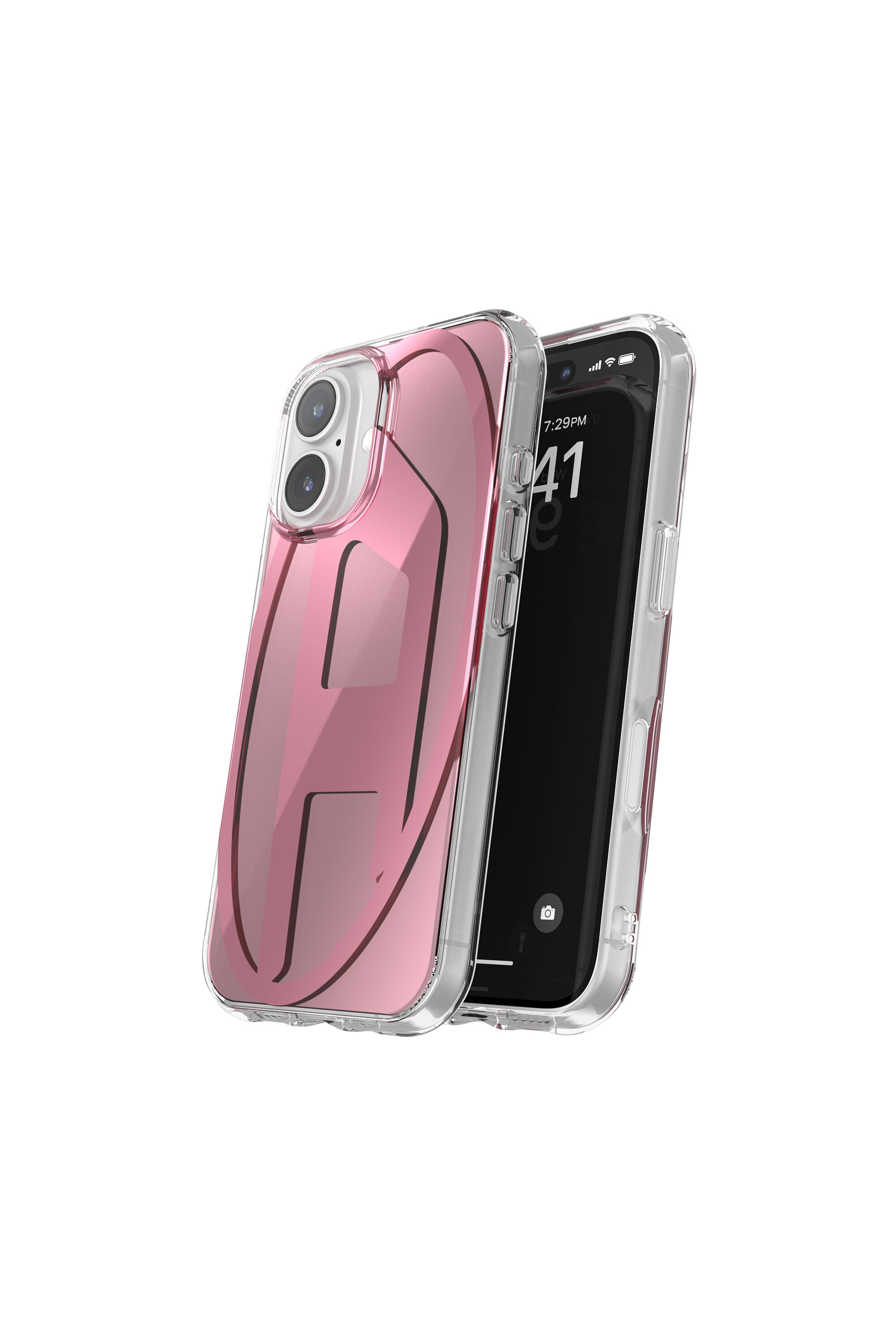 DIESEL iPhone 16 Pro Max Diesel Oval ピンク iPhone 16 Proケース Oval D Mirror Clear クリア/ピンク – MiraiSell