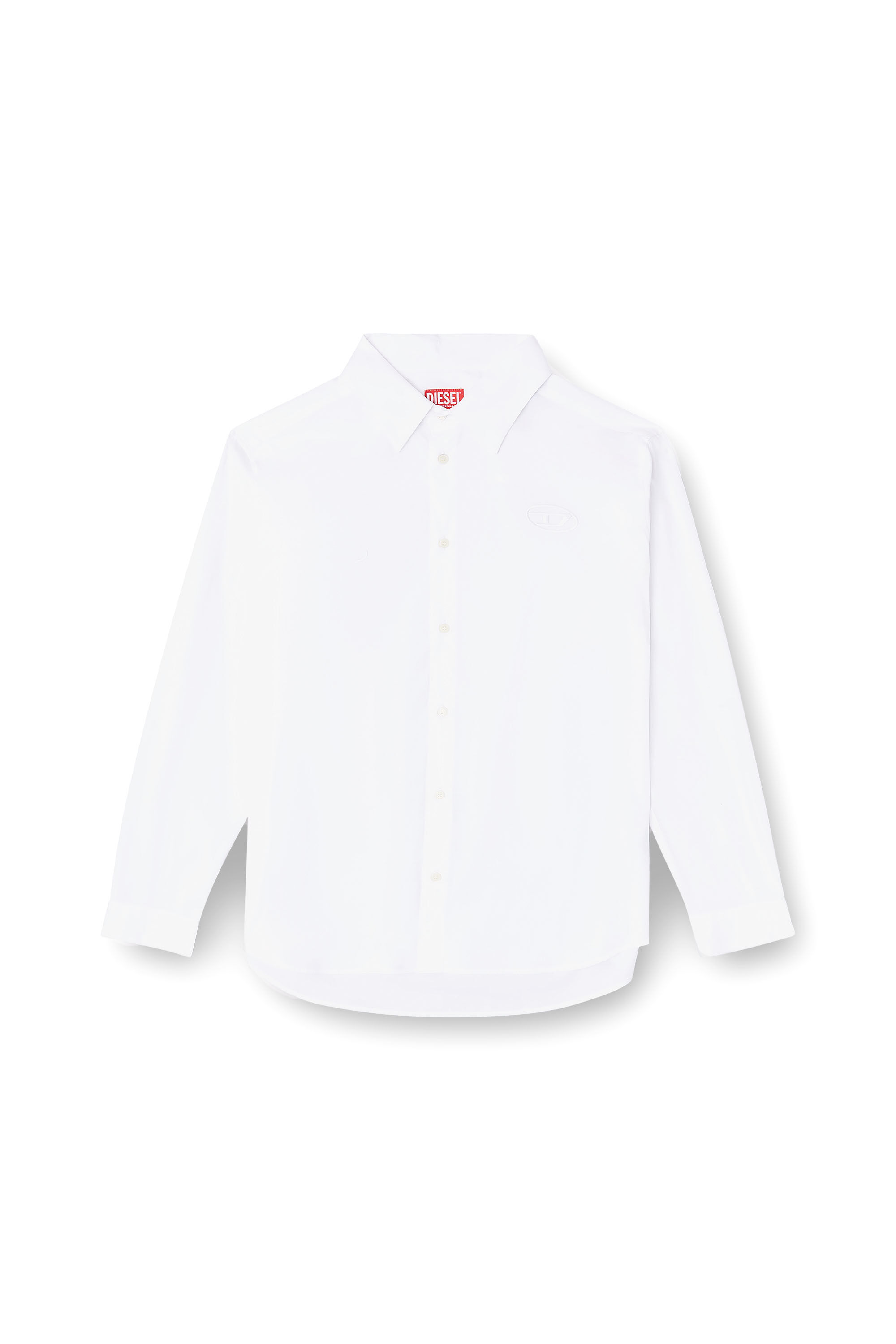 BANDAL BGS-4S8BMC XL ホワイトシャツ Men's Stretch poplin shirt with embroidery | White | Diesel