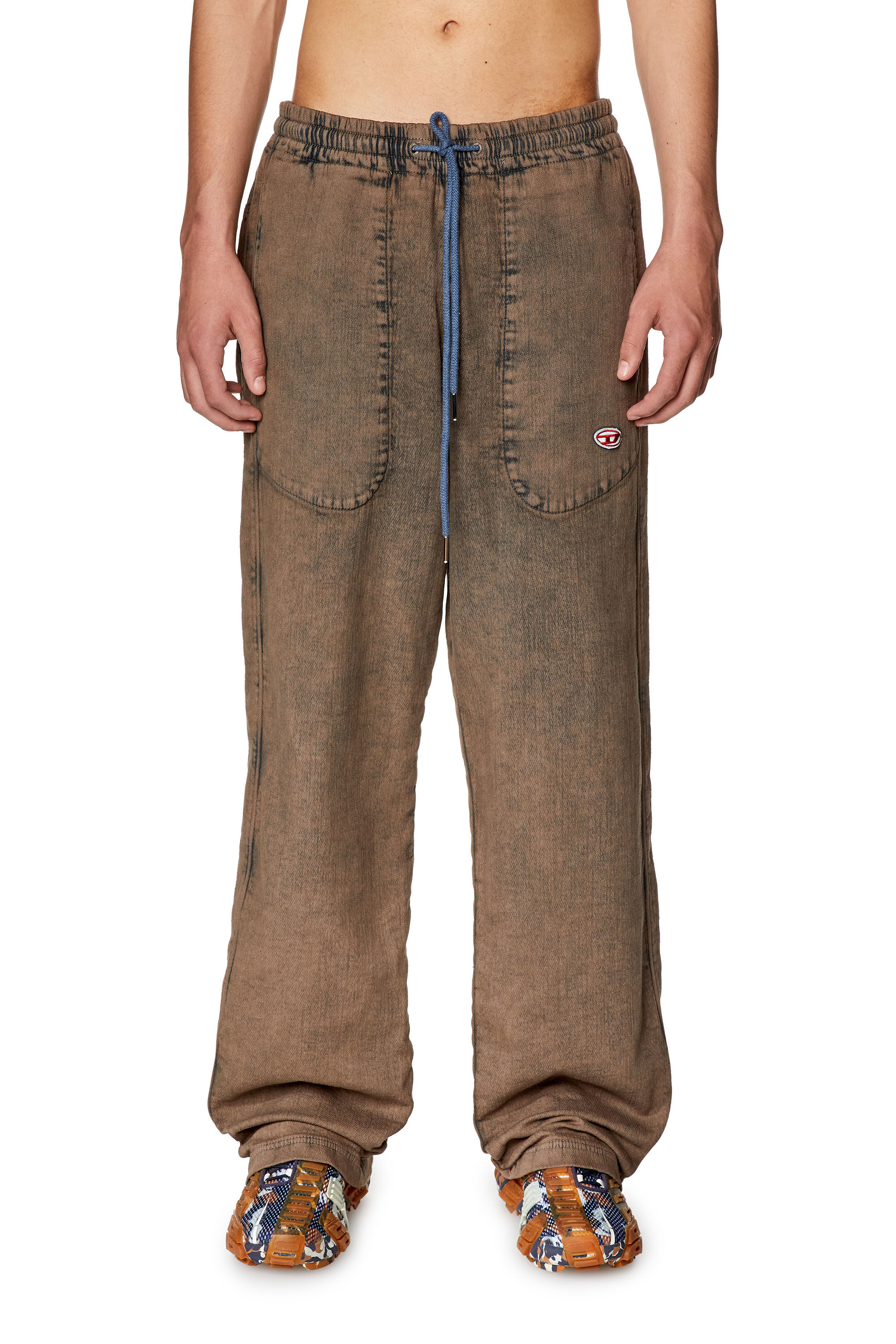 Diesel - Straight D-Martians Track Denim 09H04, Unisex's Straight D-Martians Track Denim in Light Brown - 3