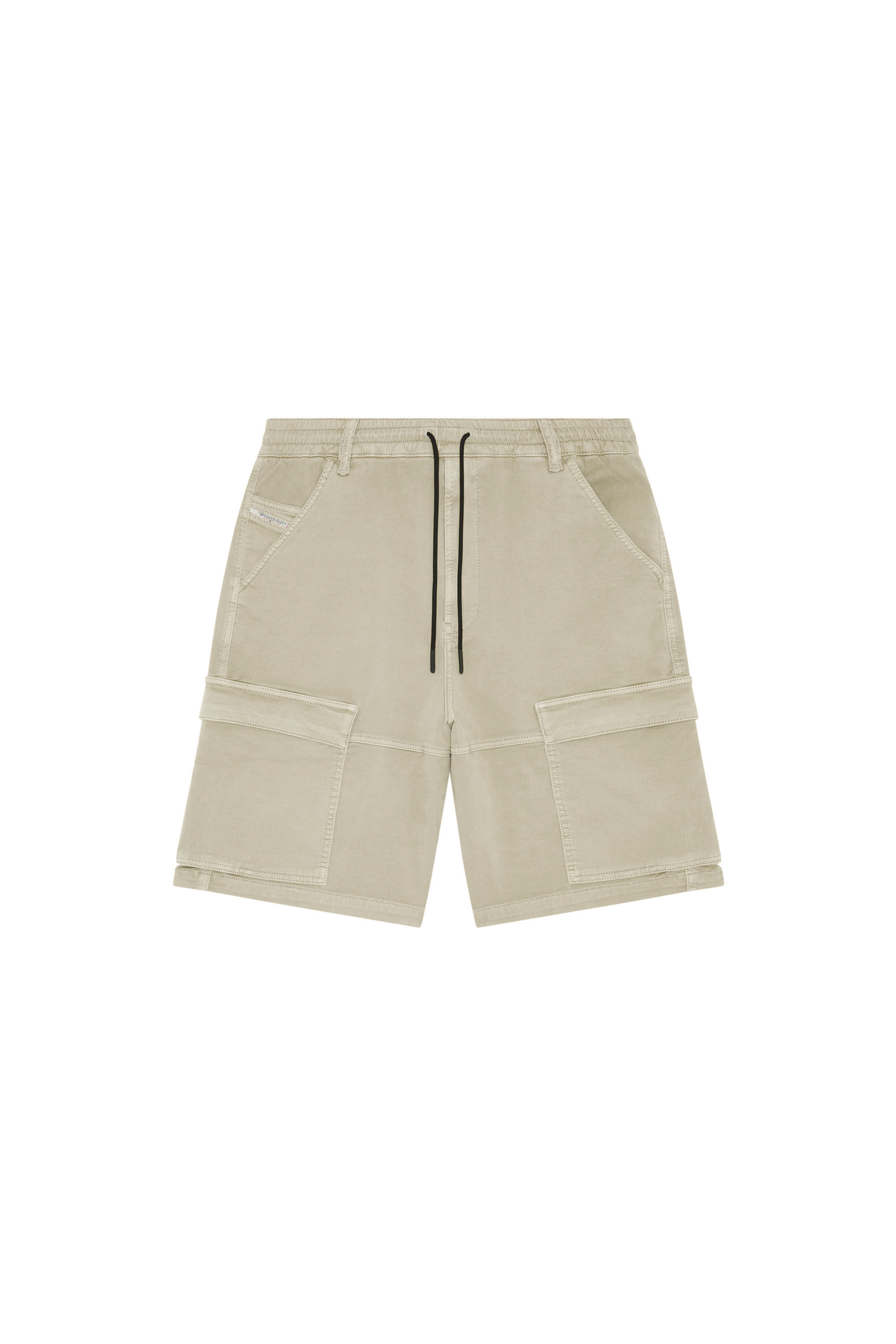 Diesel - D-KROOLEY-CARGO-SHORT JOGG, Man's Cargo shorts in JoggJeans in Light Grey - 2