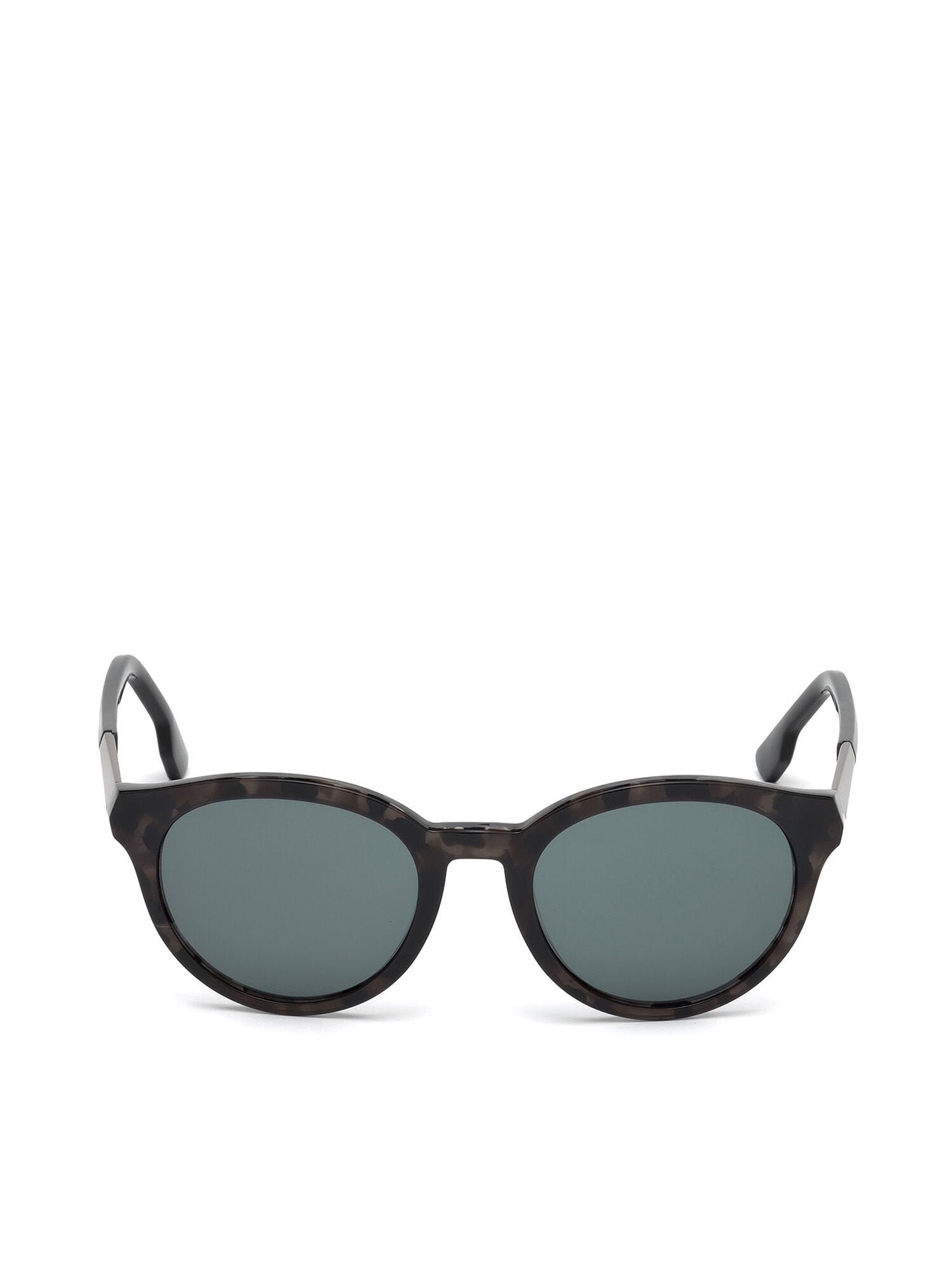 Diesel - DM0186, Unisex's Full rim shape eyewear with metal plaque in Brown/Black - 1