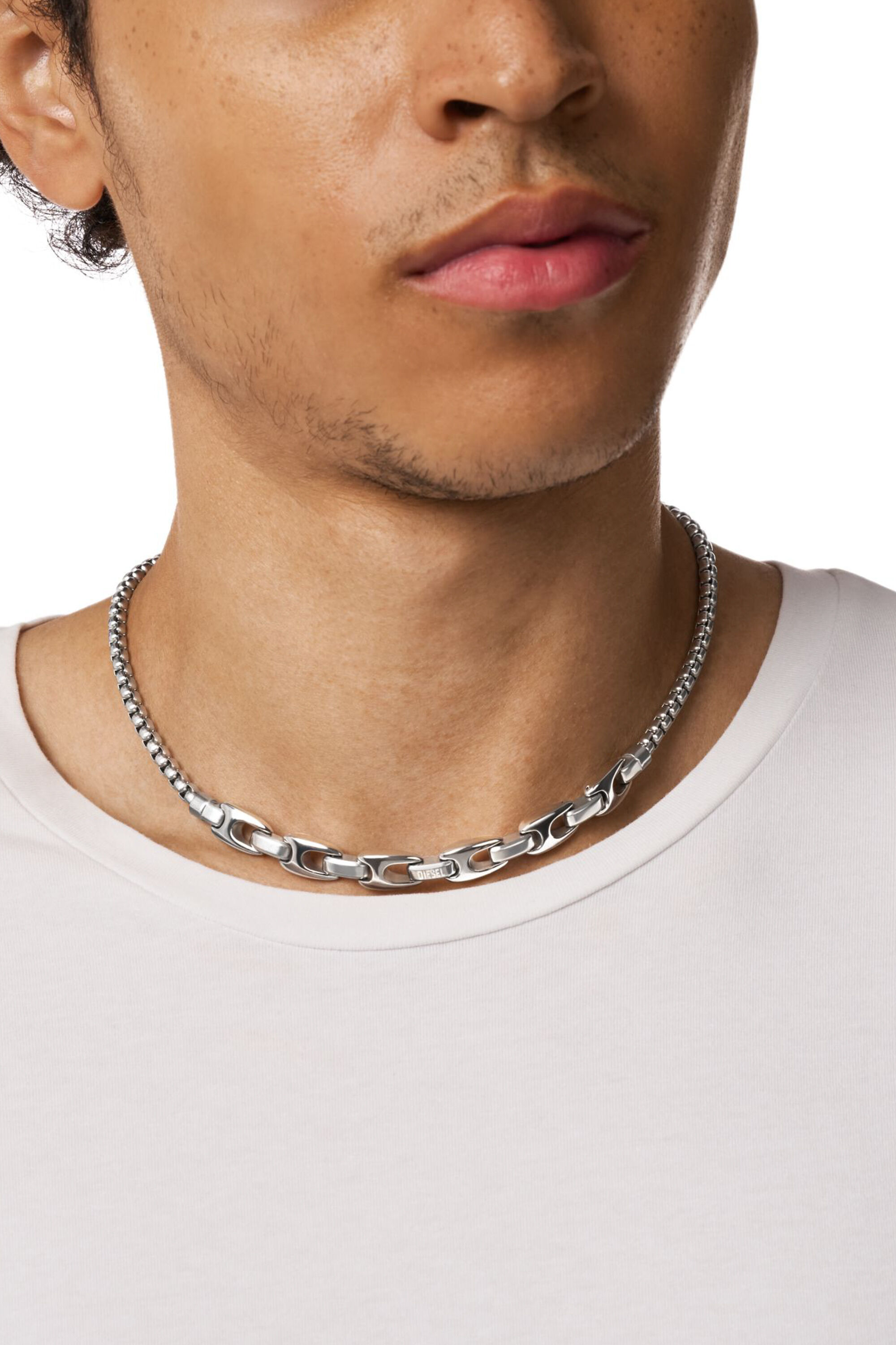 Women's Stainless steel chain necklace | Silver | Diesel