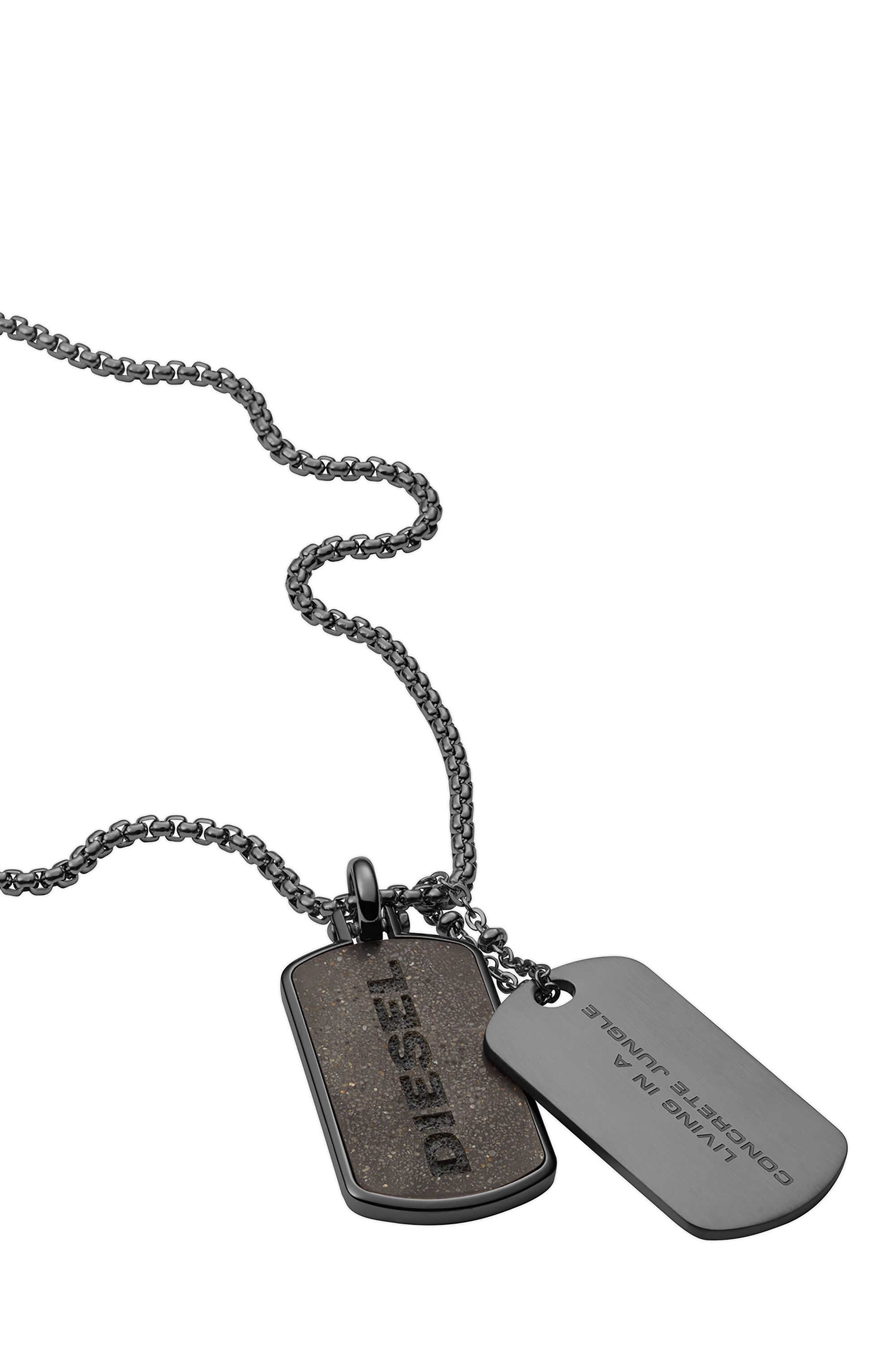 DX1257 Man: Stainless steel double dogtag necklace | Diesel